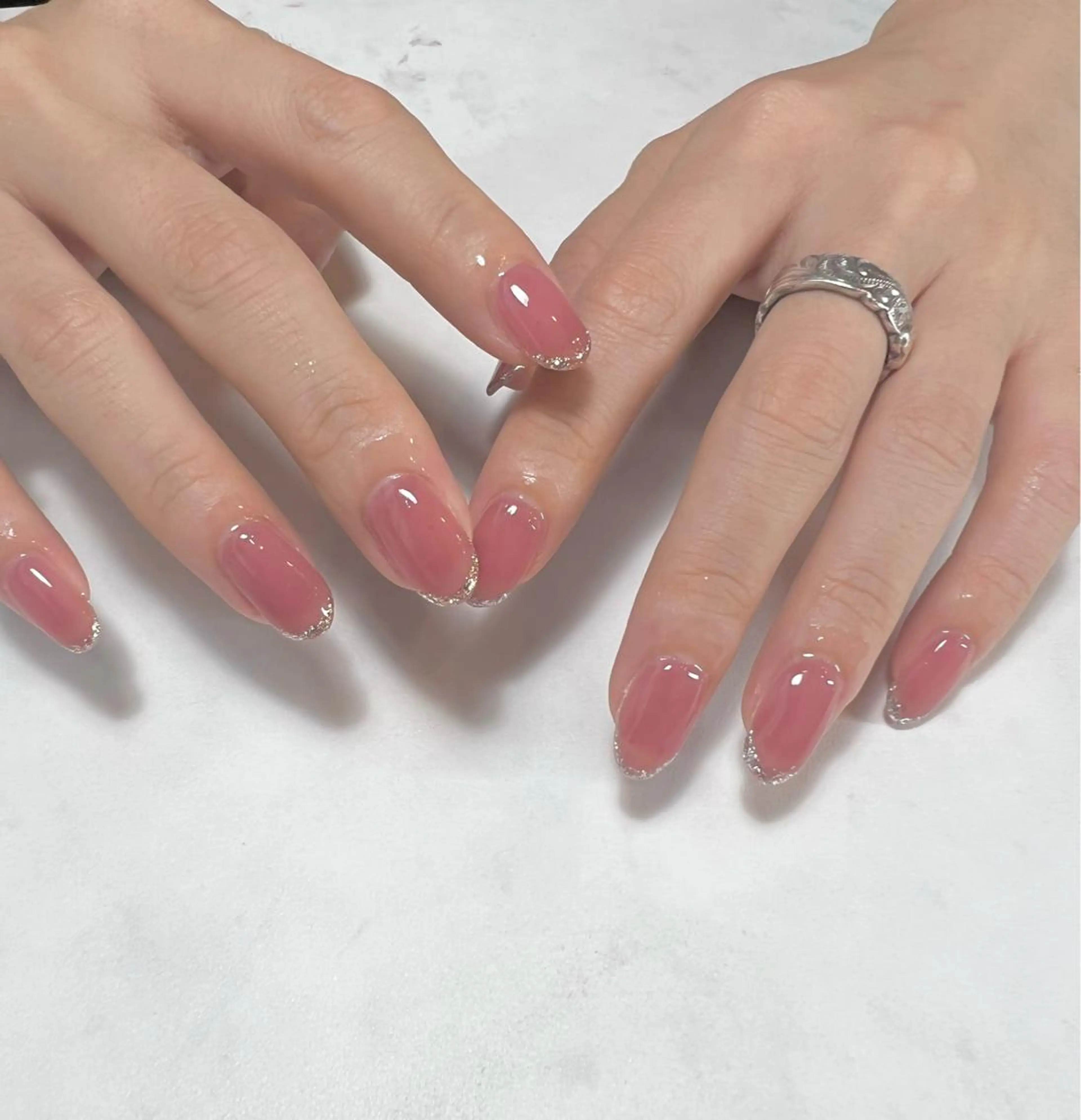 ネイル フレンチネイル キラキラネイル ハンドネイル nail salon y＋のネイルデザイン