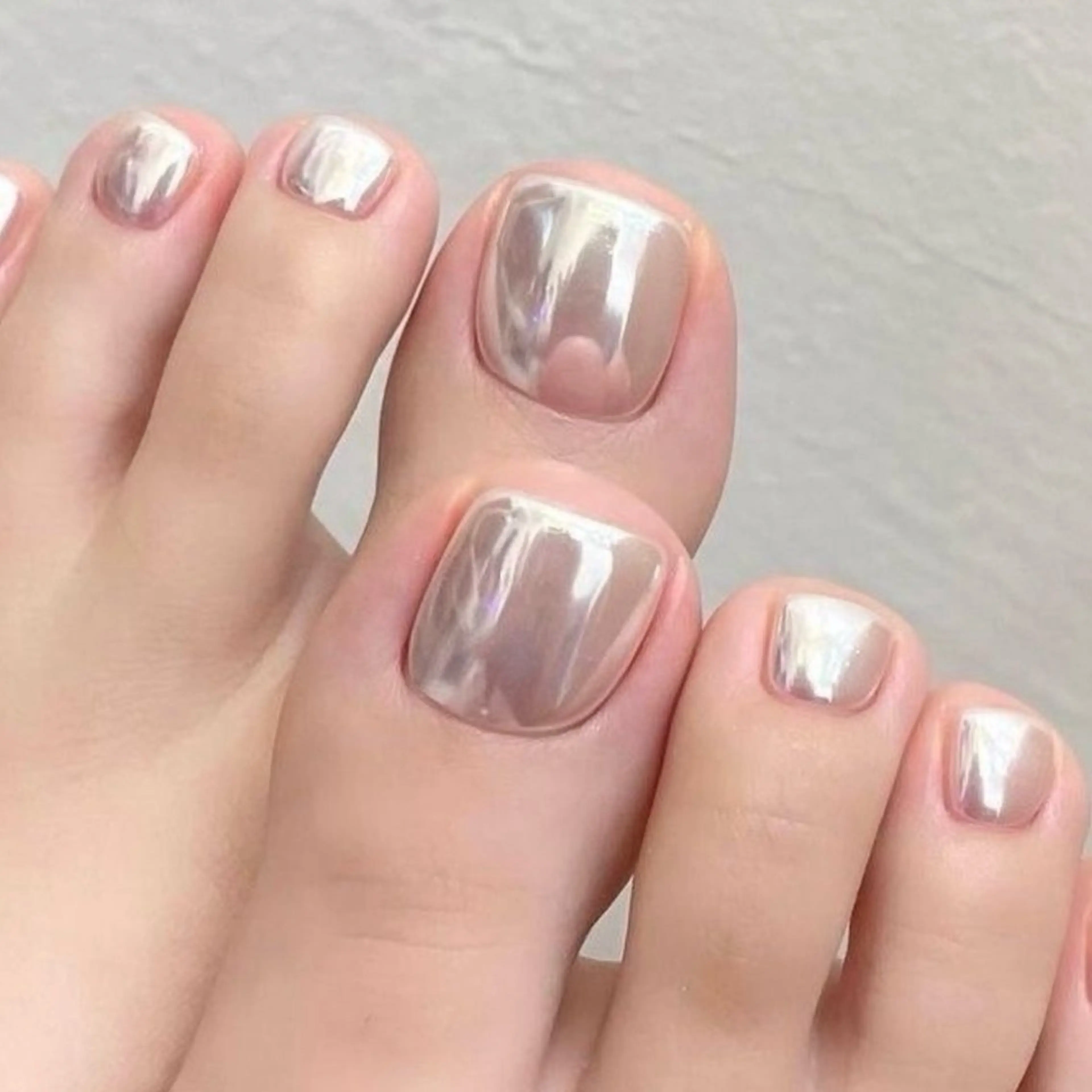 フット🦶ちゅるちゅるオーロラネイル🌙🫧の写真