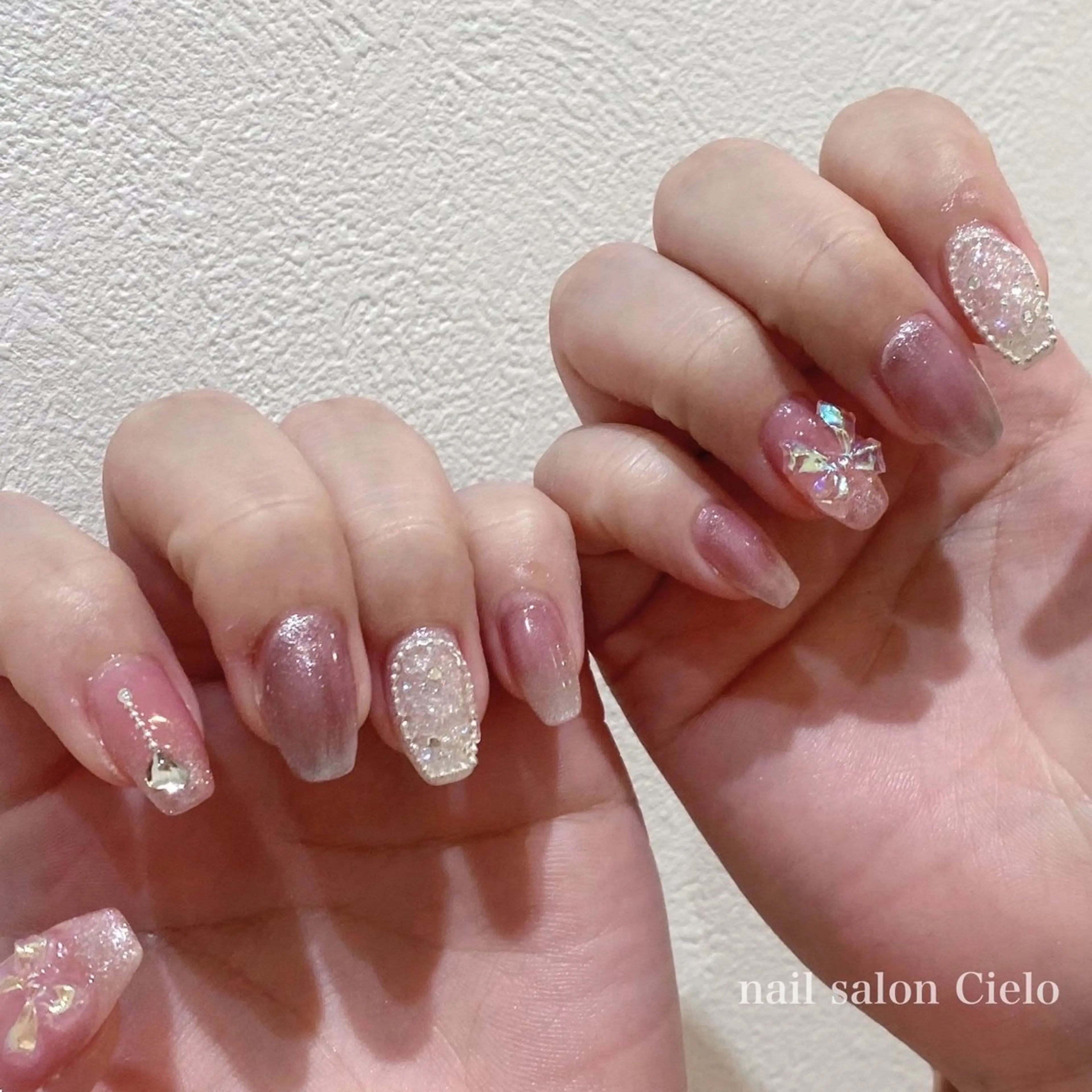 ネイル リボン nail_salon Cieloのネイルデザイン