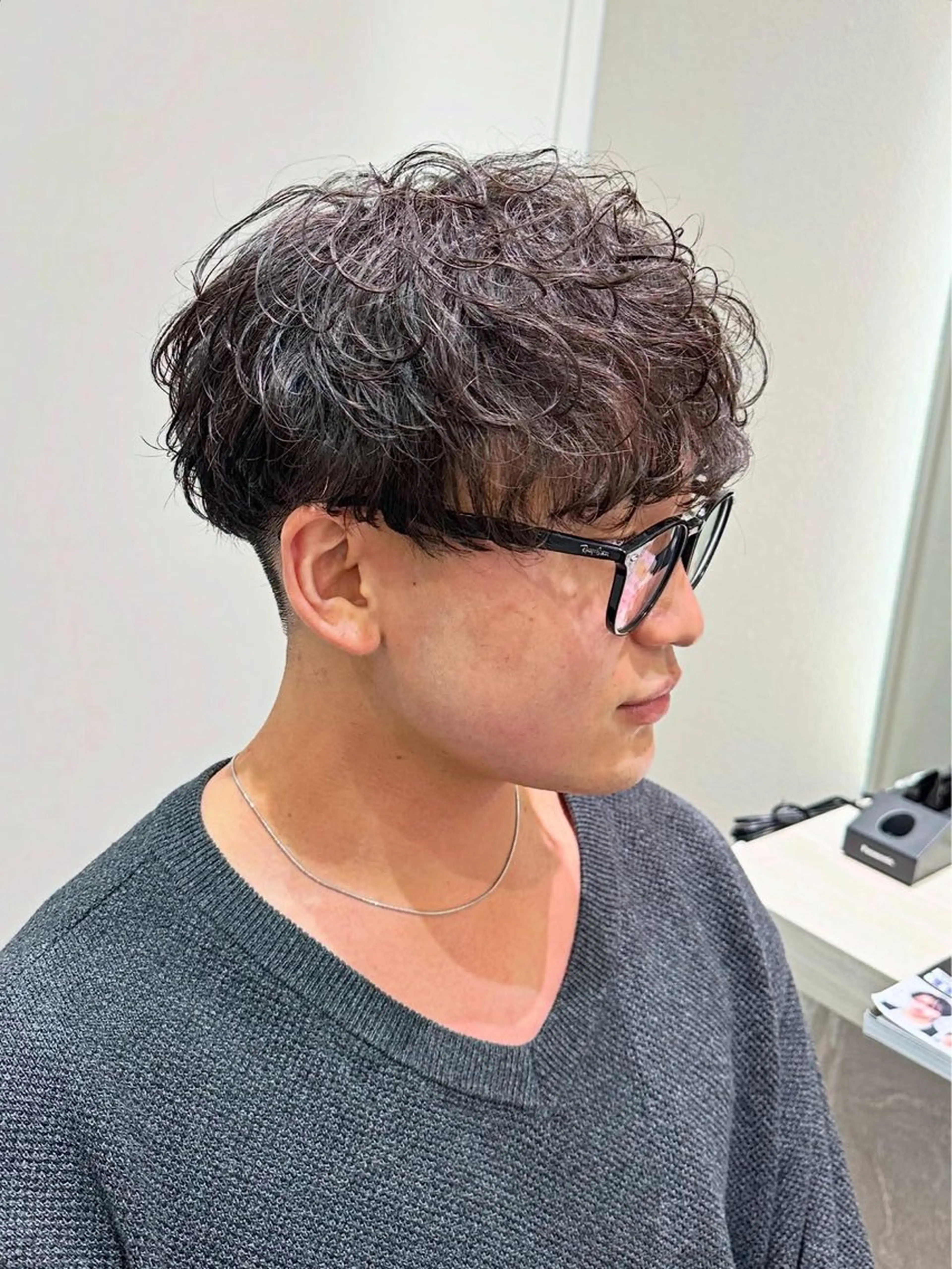 パーマ メンズ マッシュ メンズパーマ カット パーマ 🟦横浜駅メンズパー マ｜小上馬淳司🟦のヘアスタイル