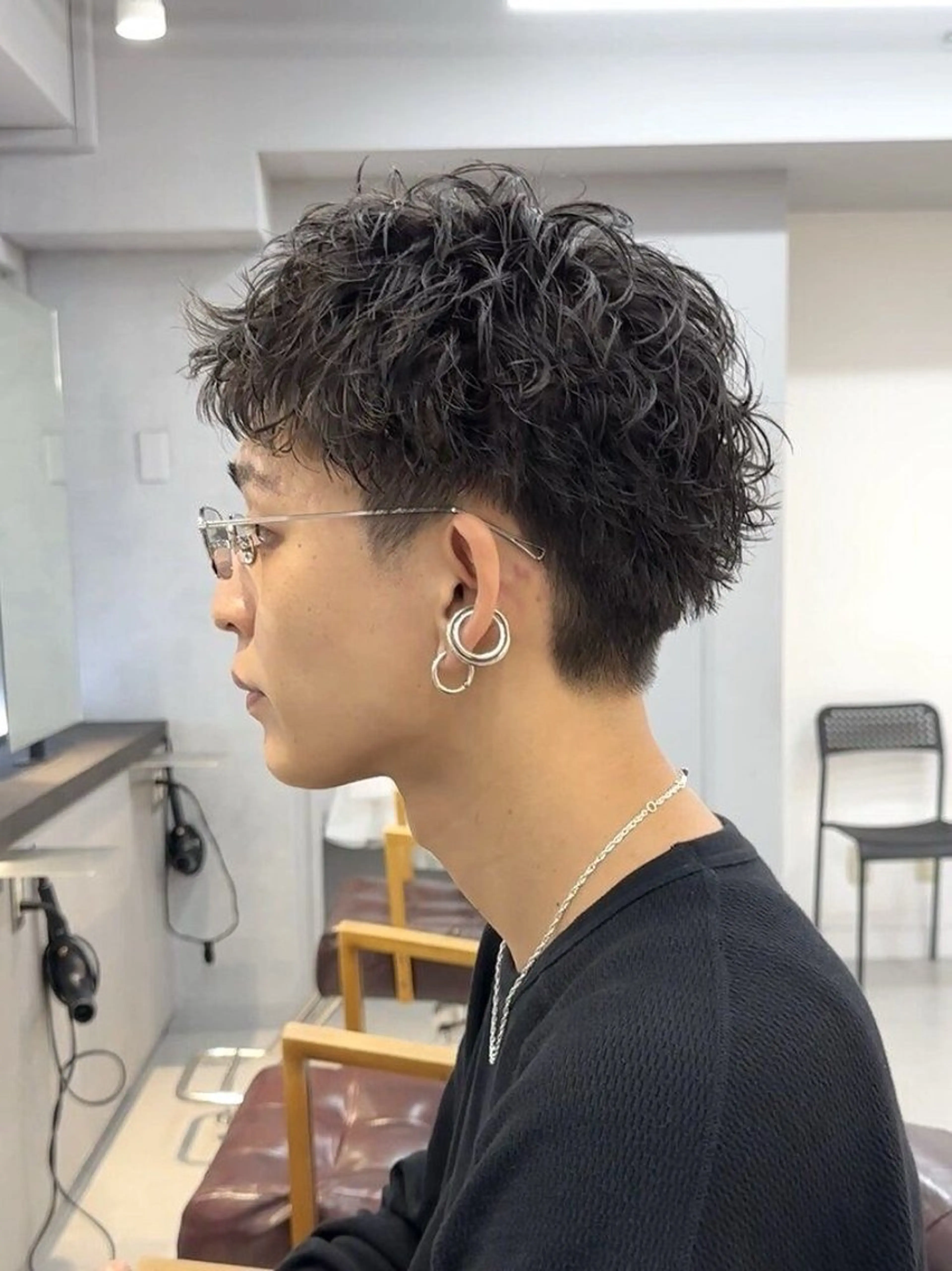 『men's特化』カット+ナチュラルパーマ+3stepトリートメントの写真