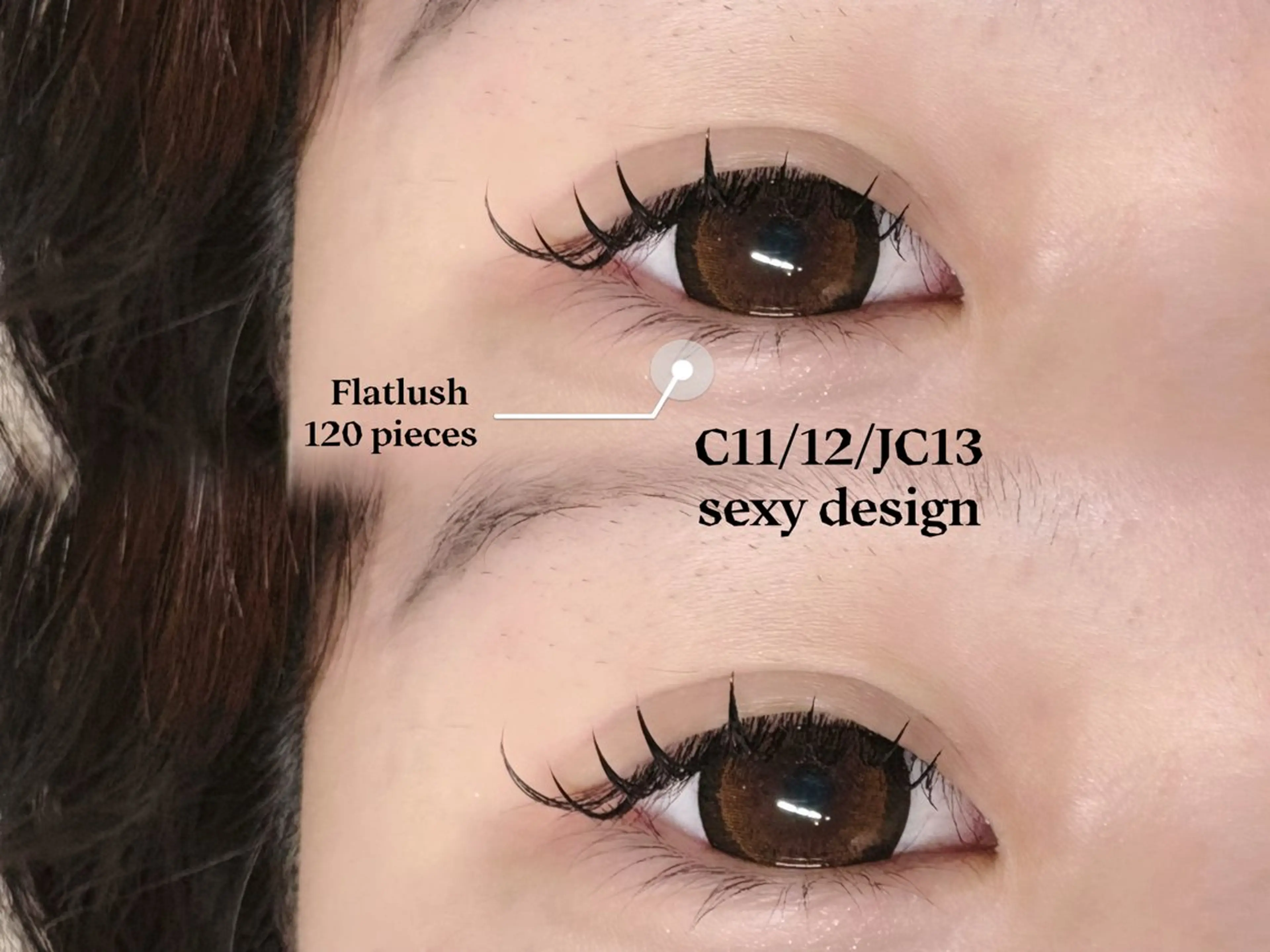 マツエク・マツパ フラットラッシュ 束感👀エクステ 🍒Izumi👀のマツエク・マツパデザイン