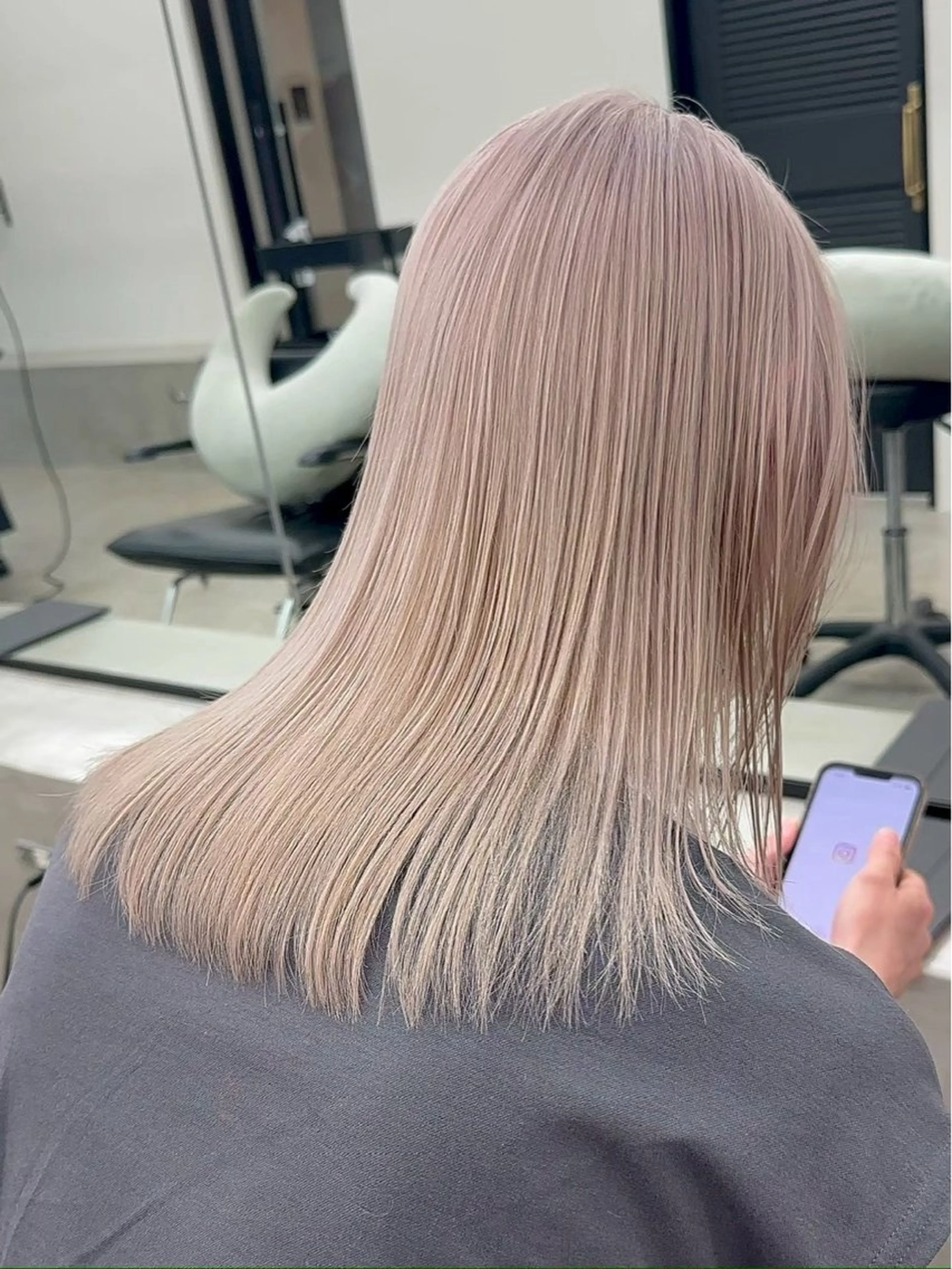 セミロング 🌙透明感カラー ×カット リナ🌙のヘアスタイル