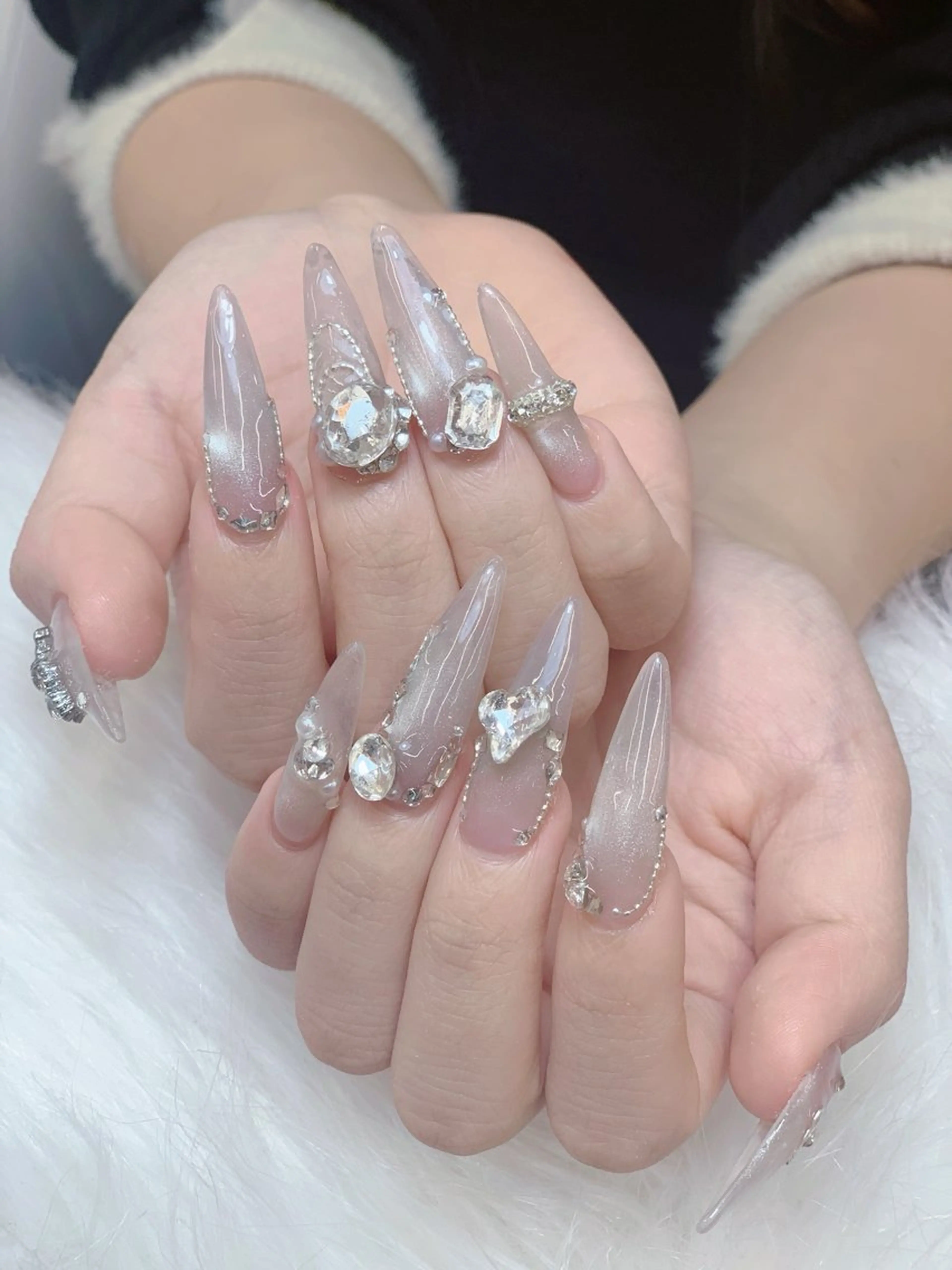 ネイル ハンドネイル ゴテゴテネイル JRのネイルデザイン