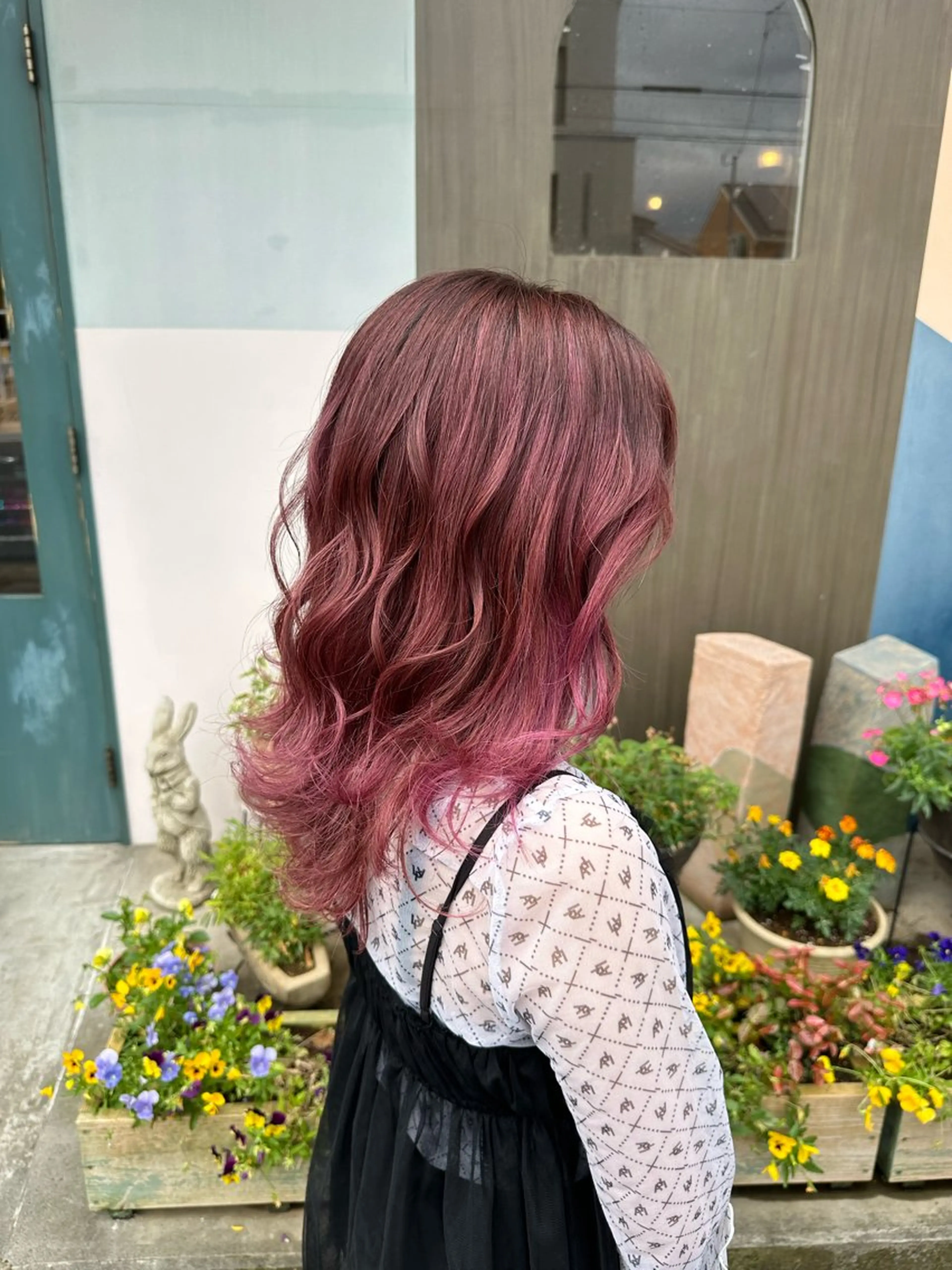 セミロング ハイライト echelle🦋 【似合わせ】さくらのヘアスタイル