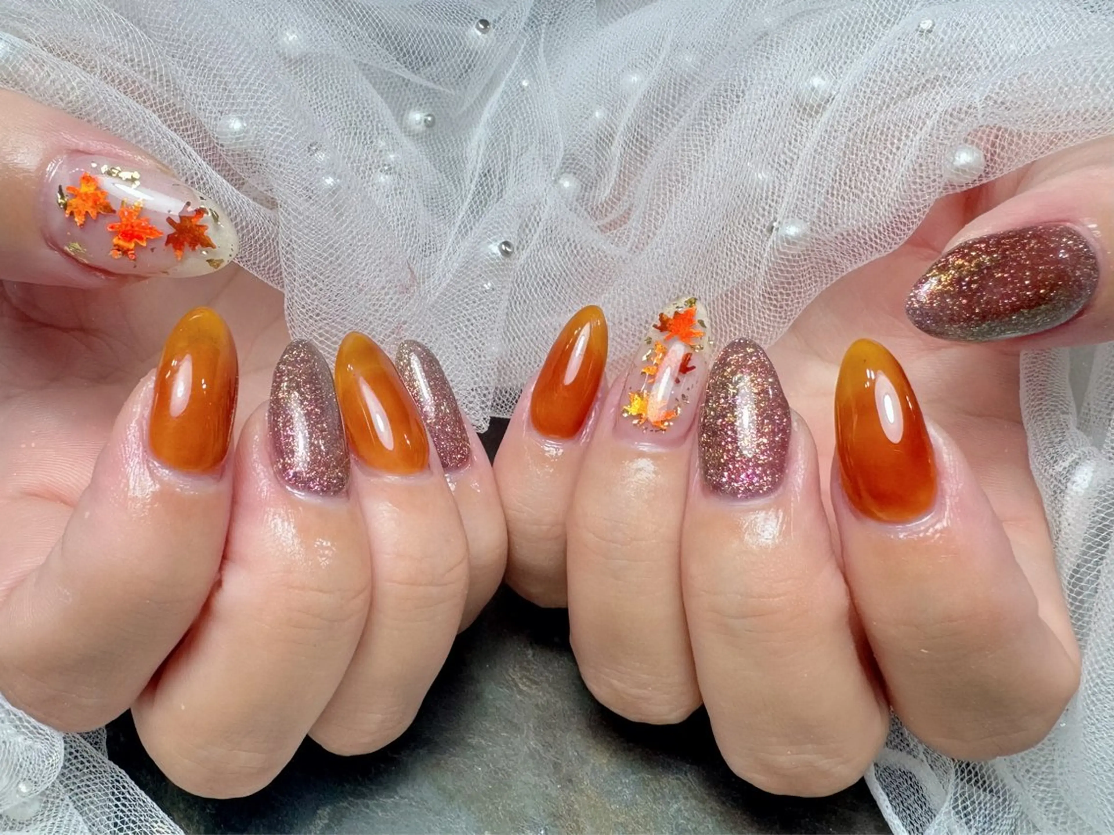 ネイル ハンドネイル マジック ミラーのネイルデザイン