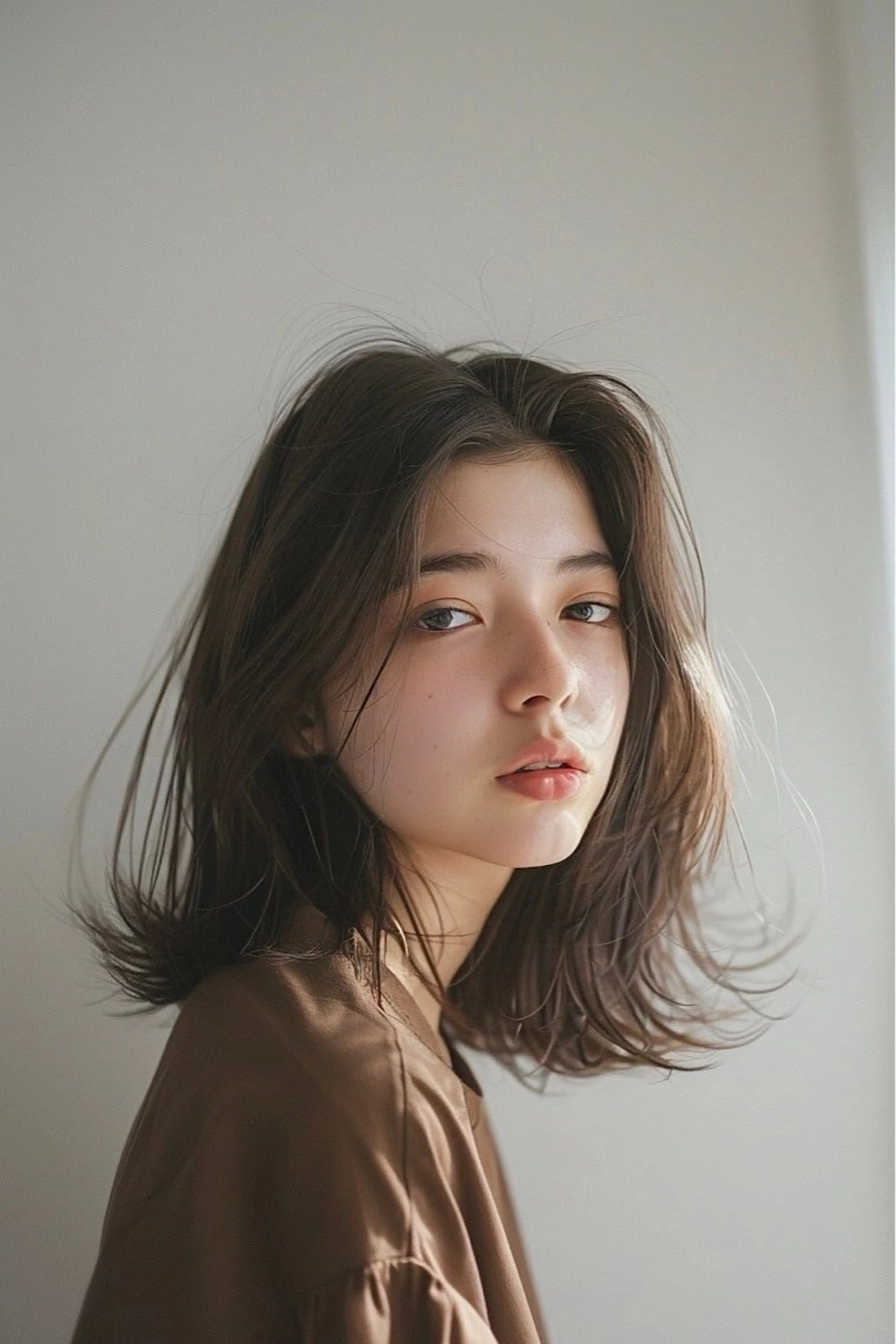 ミディアム 新宿/韓国レイヤー/ 顔まわり/メンズヘアのヘアスタイル