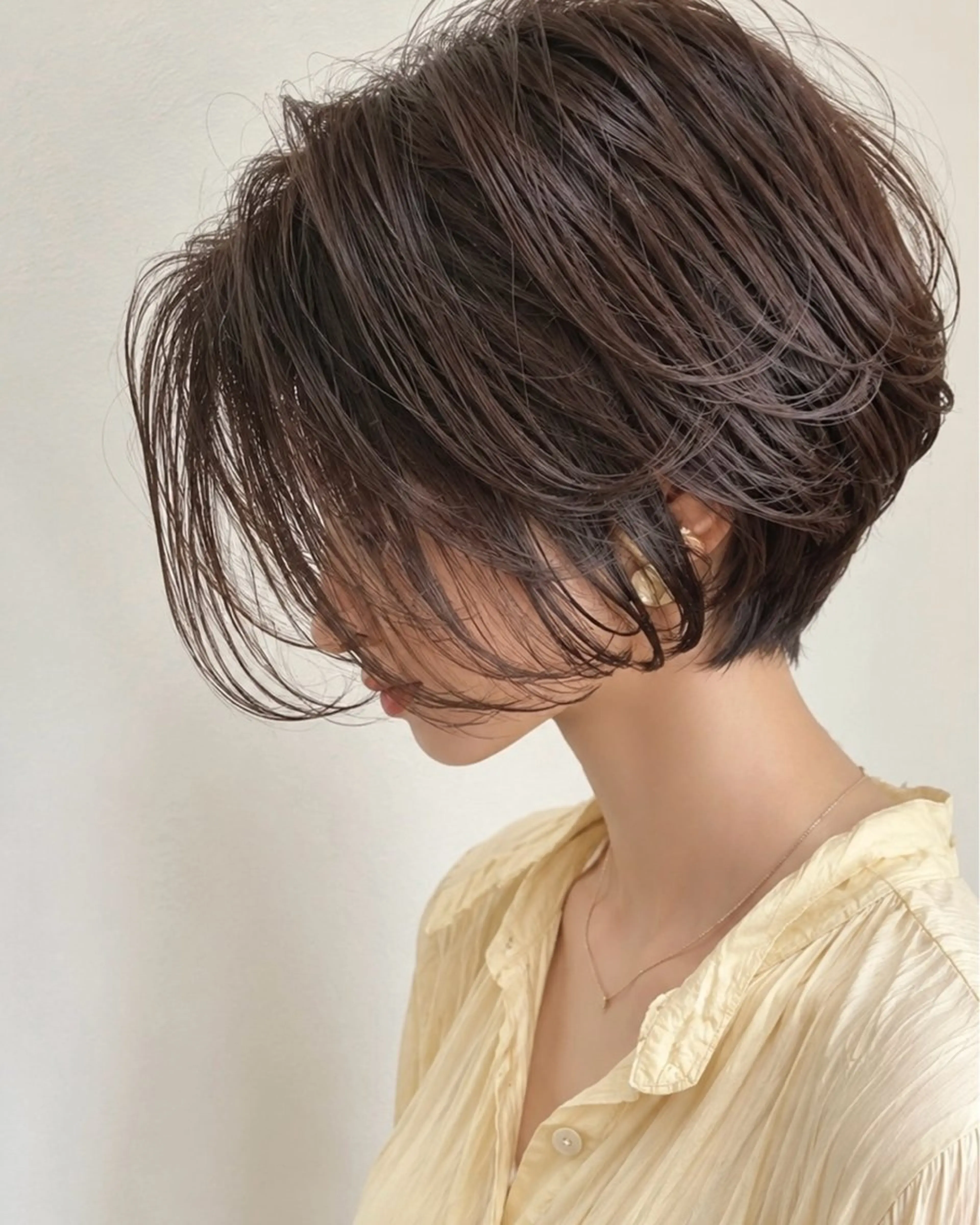 ショート くびれヘア 韓国風ヘア ショートヘア カット ヘアカラー トリートメント YOSHIKO 六本松のヘアスタイル
