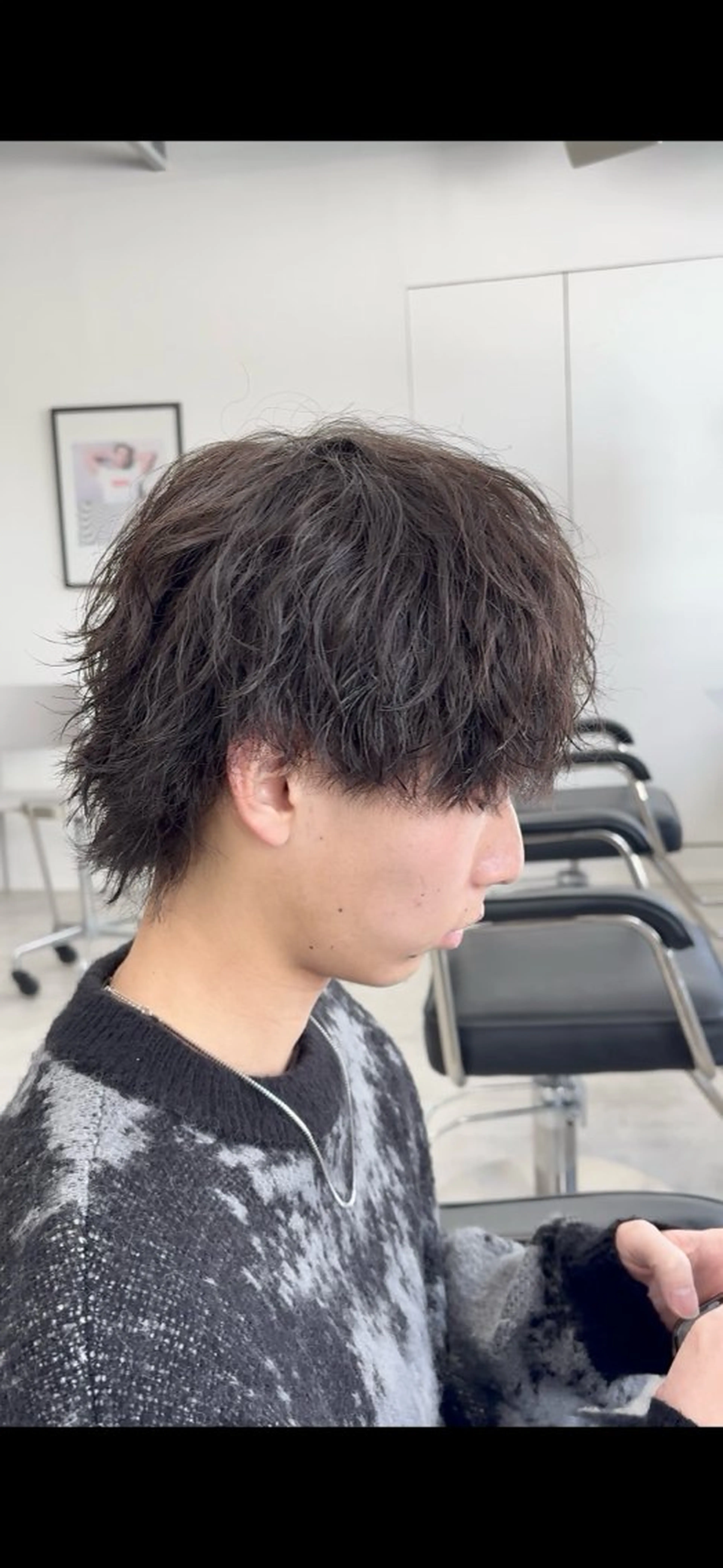 ミディアム メンズ カット パーマ メンズパーマ/新潟/ 万代／田崎亮🌟のヘアスタイル