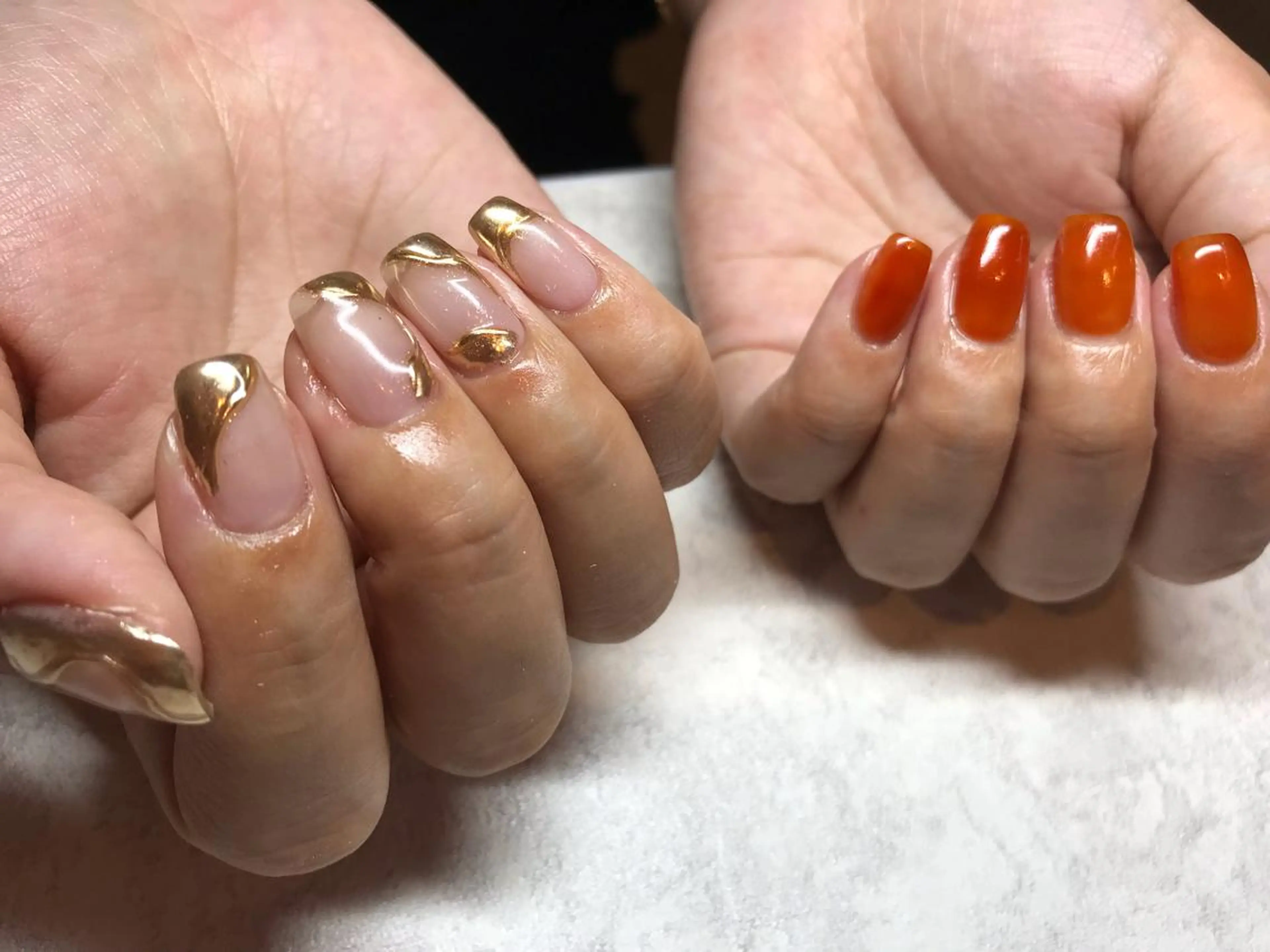 ネイル ミラーネイル 持ち込み ワンカラーネイル emunail あやかのネイルデザイン