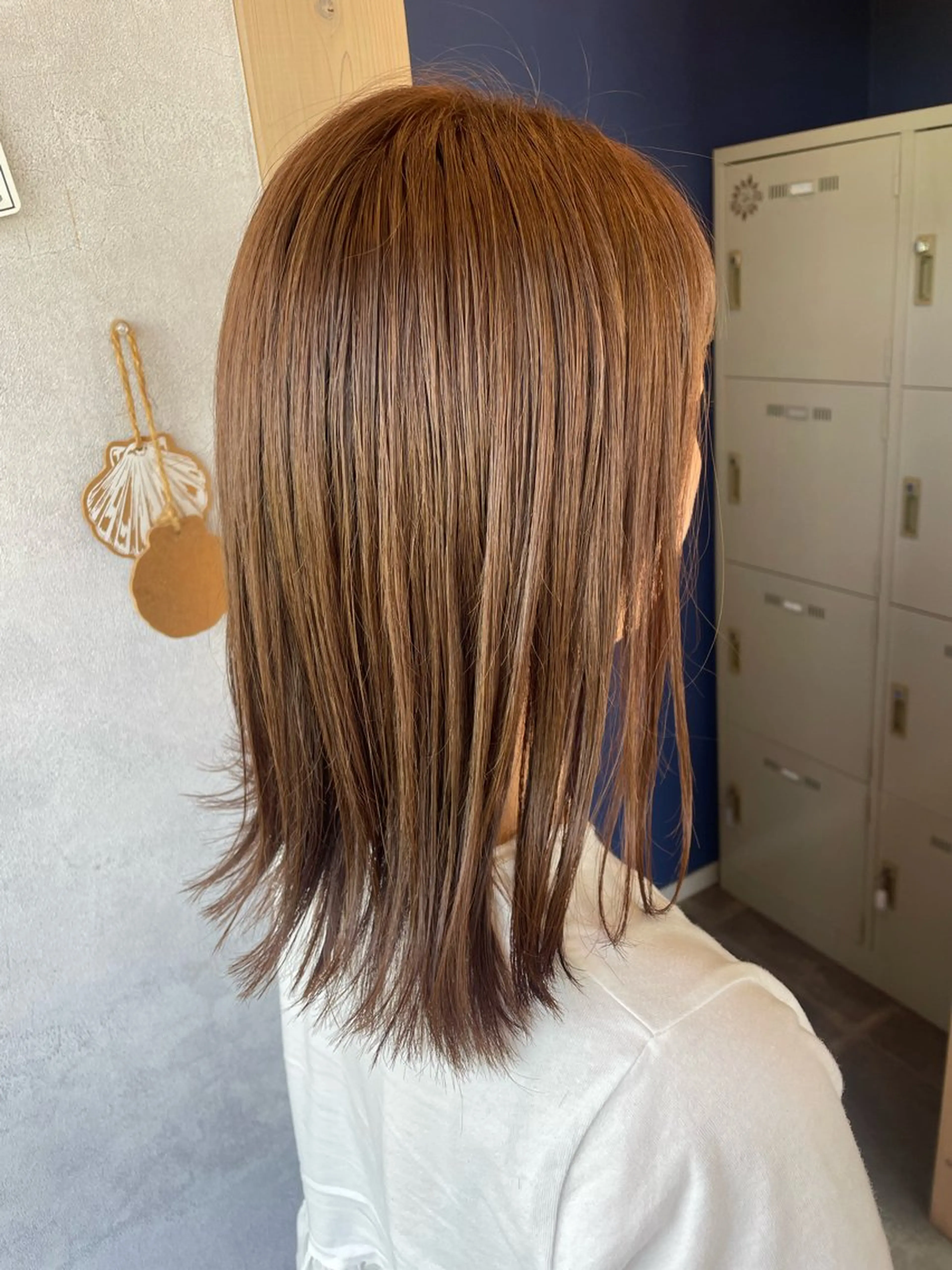 セミロング カラー bloom富里店 真衣のヘアスタイル