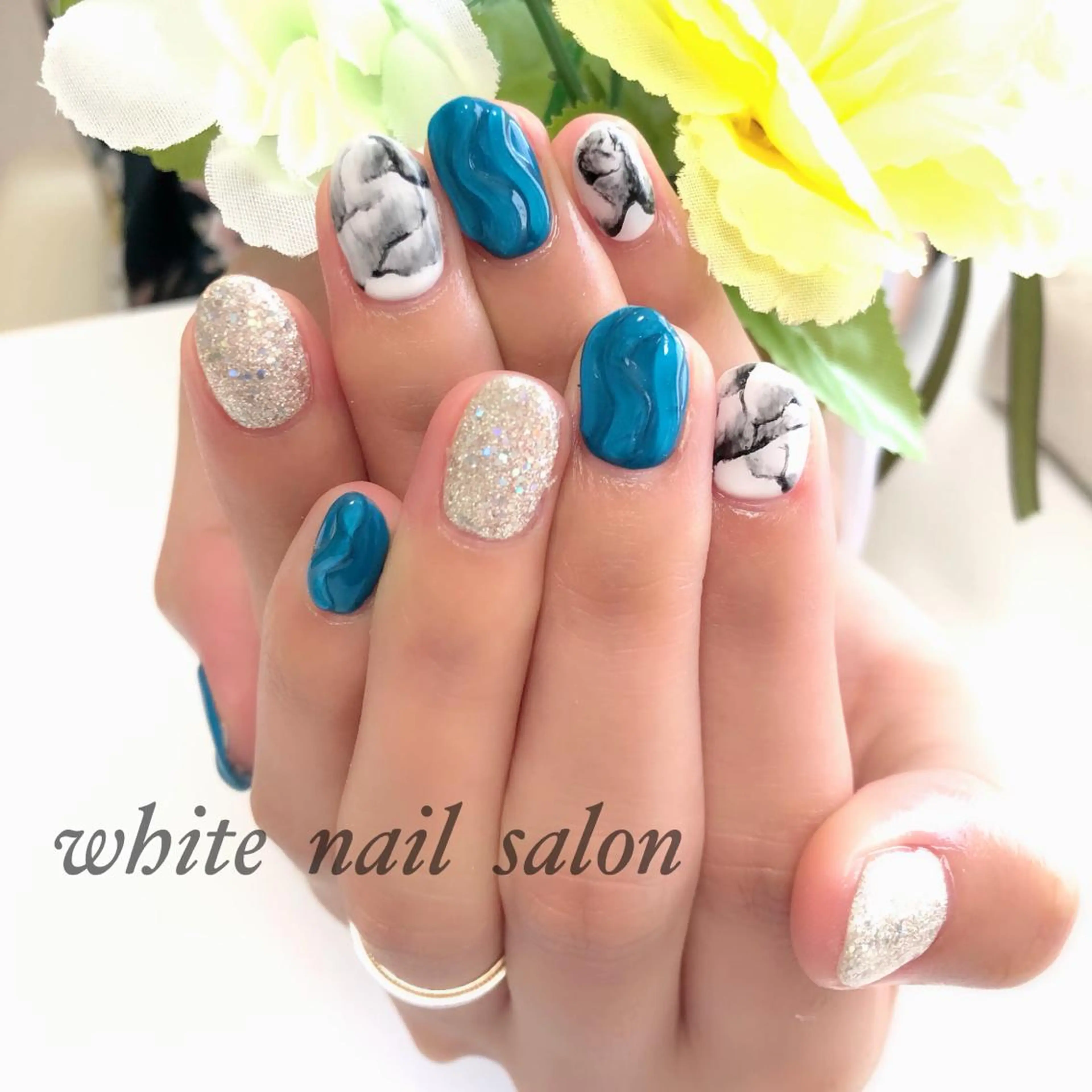 ネイル アートネイル フットネイル フレンチネイル ジェルネイル ハードジェル ハンドネイル white nail salonのネイルデザイン