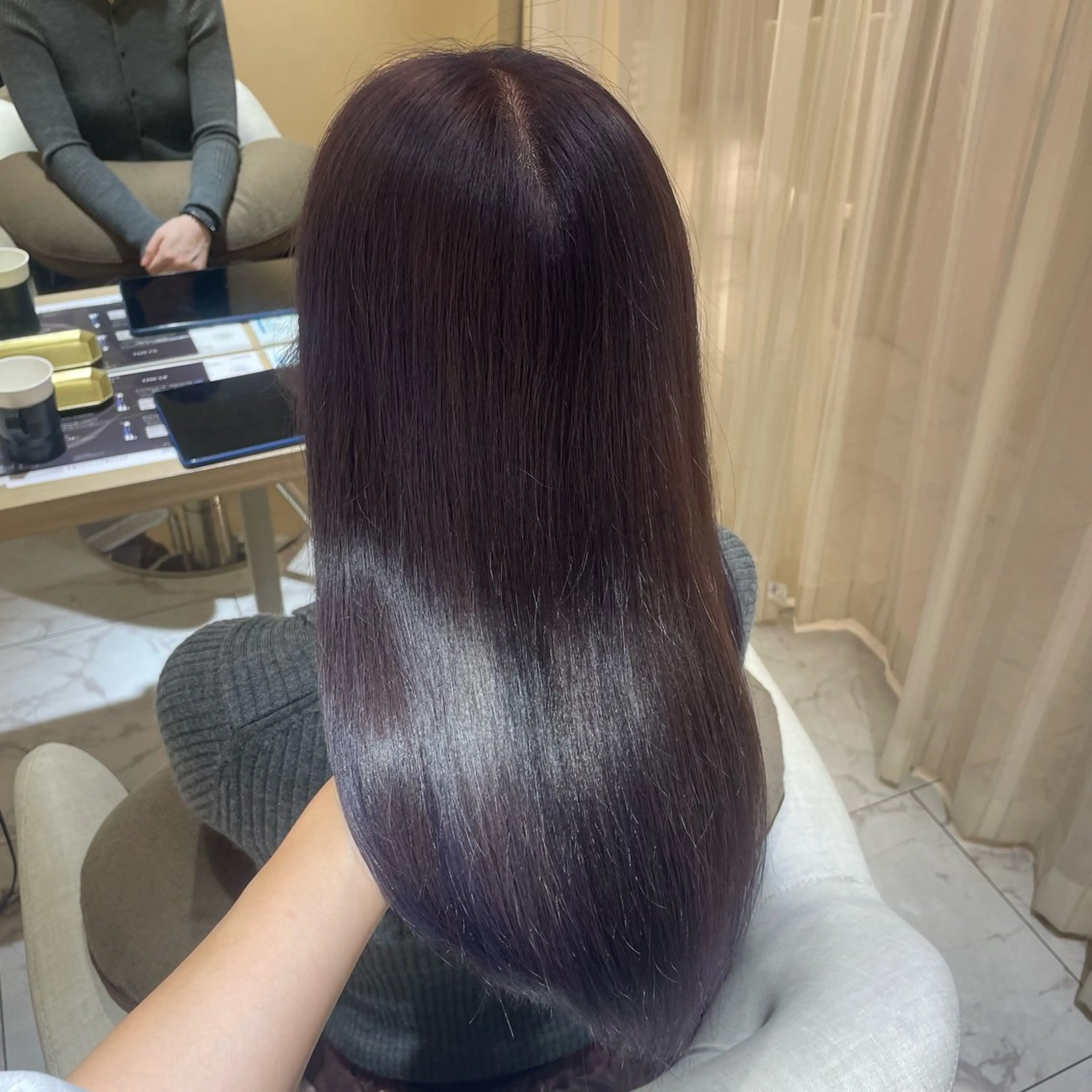 セミロング ヘアカラー トリートメント ヘッドスパ マホ/日吉/髪質改善 /レイヤー/ガーリーのヘアスタイル