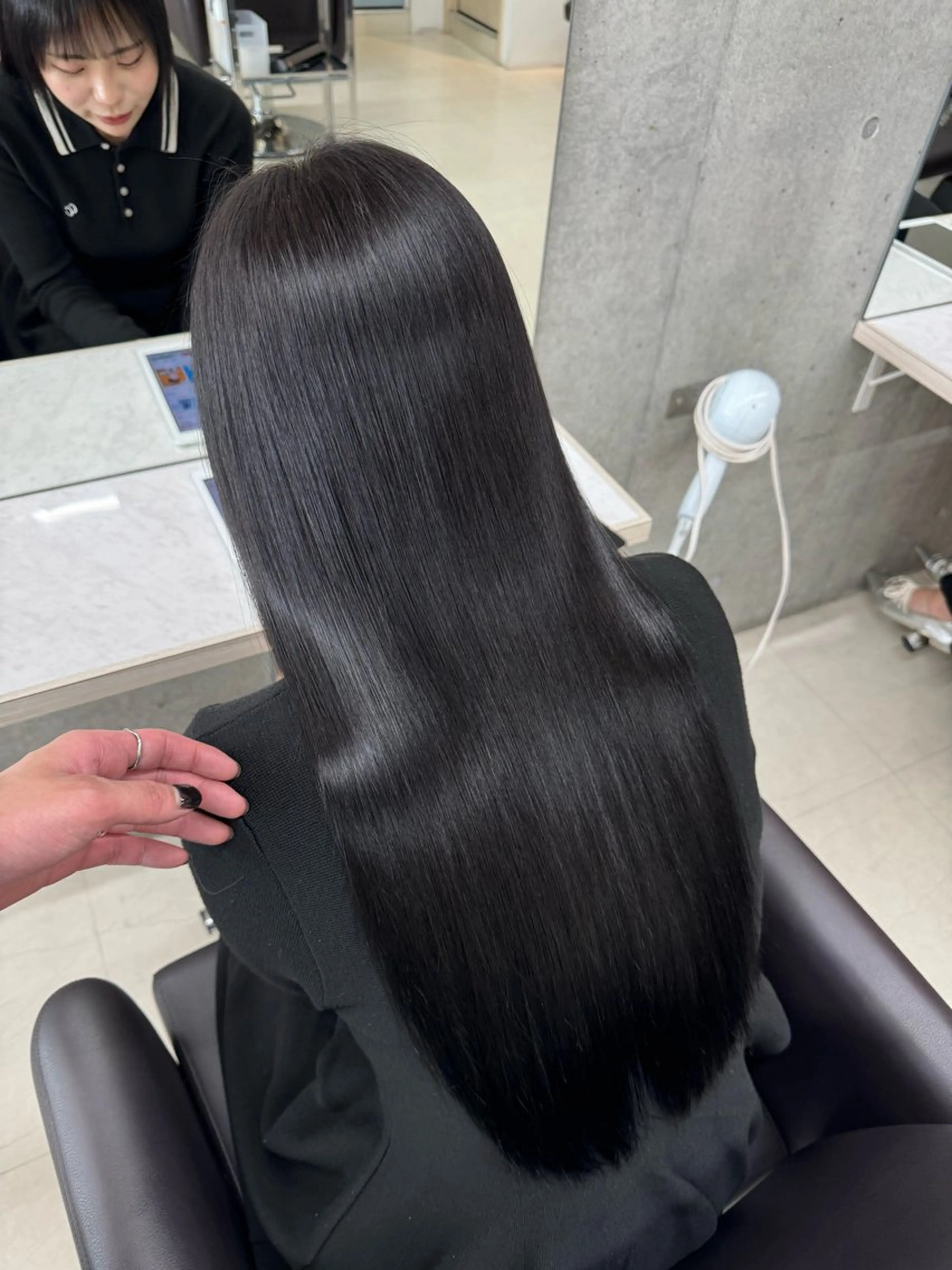 セミロング 縮毛矯正 トリートメント Clore所属・うる艶ヘア♡韓国好き 透明感　shotaのヘアスタイル