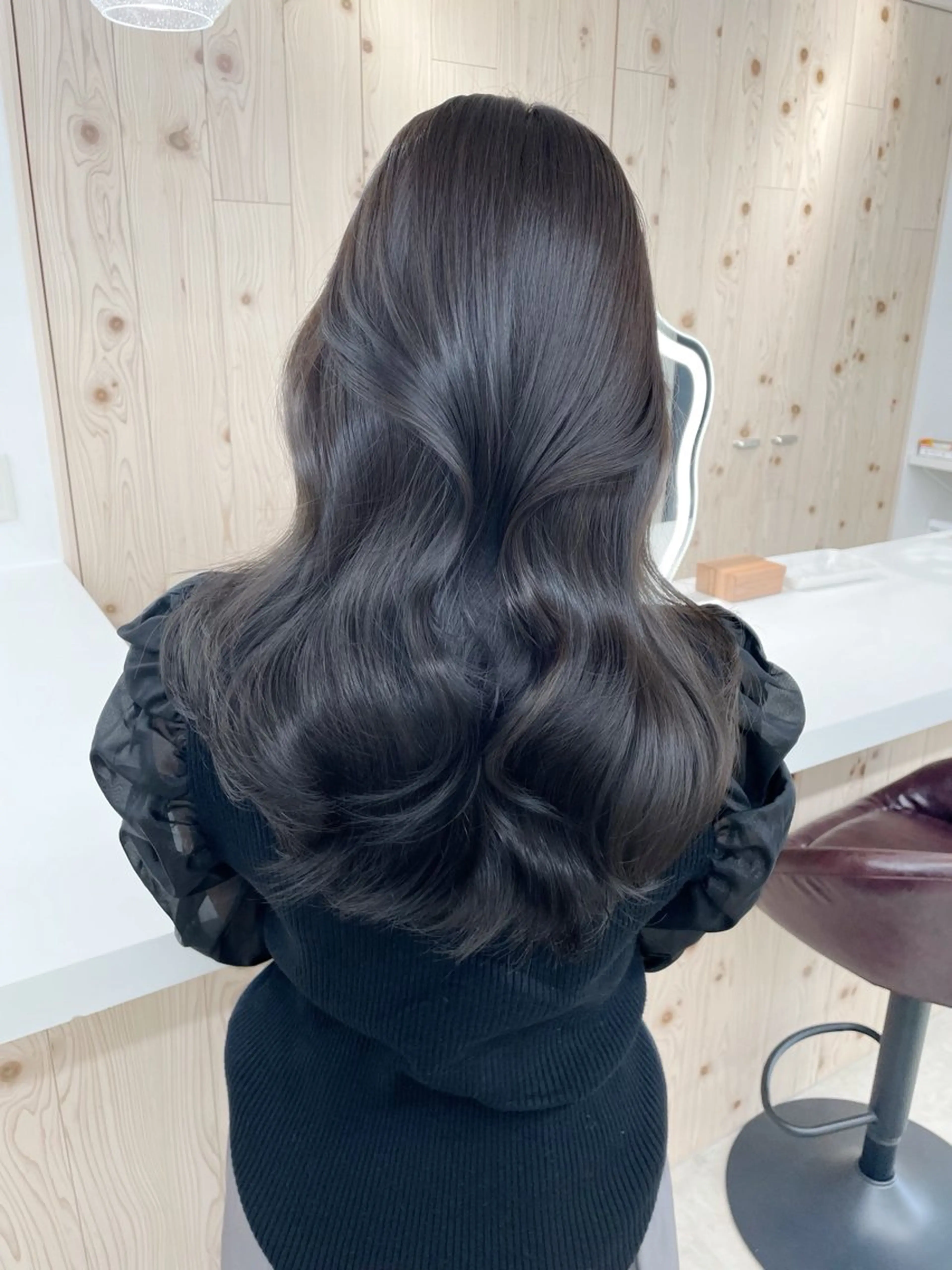 ロング カラー カット ヘアカラー トリートメント ヘアセット 新宿/韓国ヘア/ 髪質改善ストレートのヘアスタイル