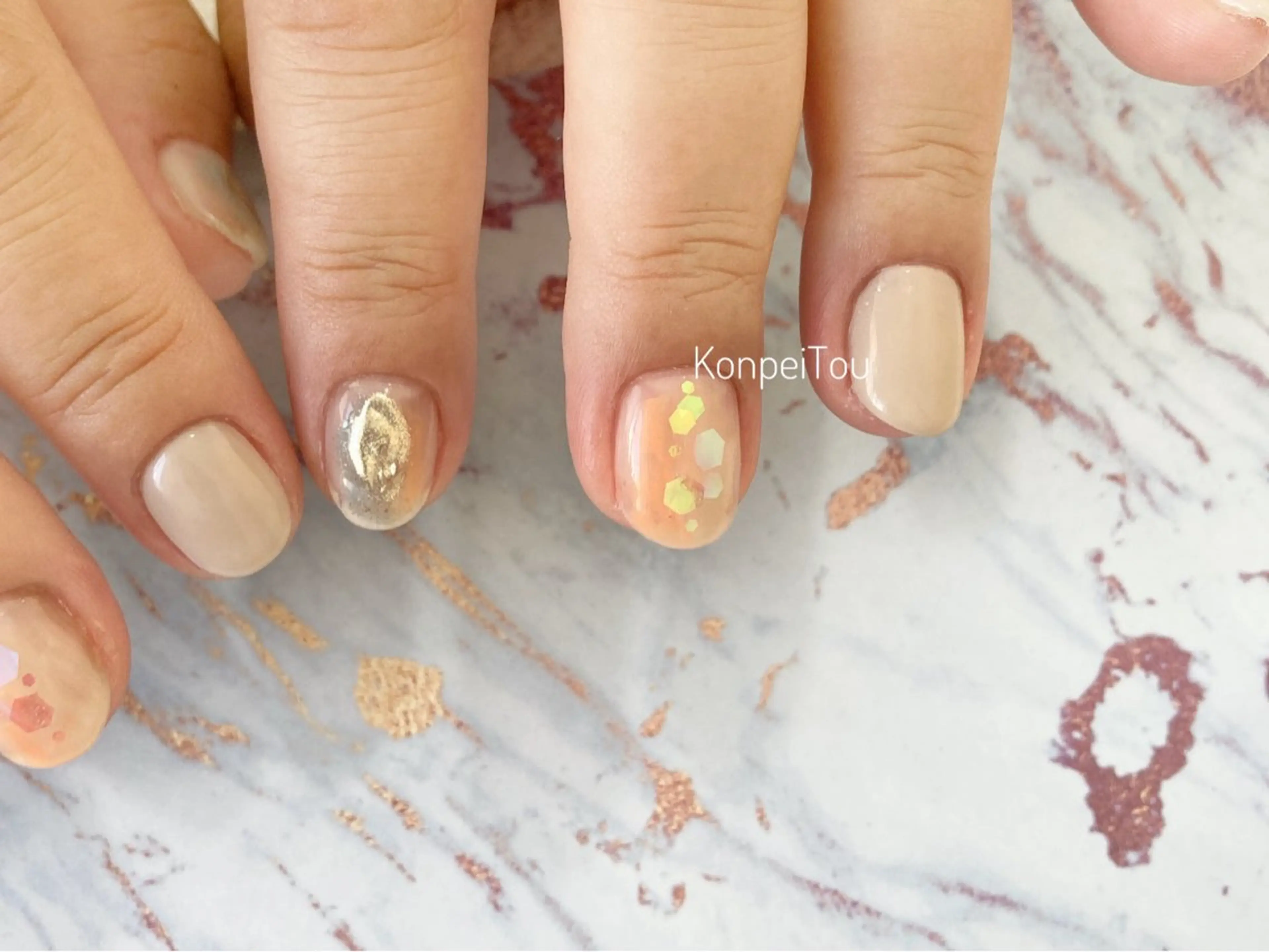 ネイル ハンドネイル おうちのネイルサロン konpeiTou〜こんぺいとう〜所属・おうちのネイルサロン KonpeiTouのネイルデザイン