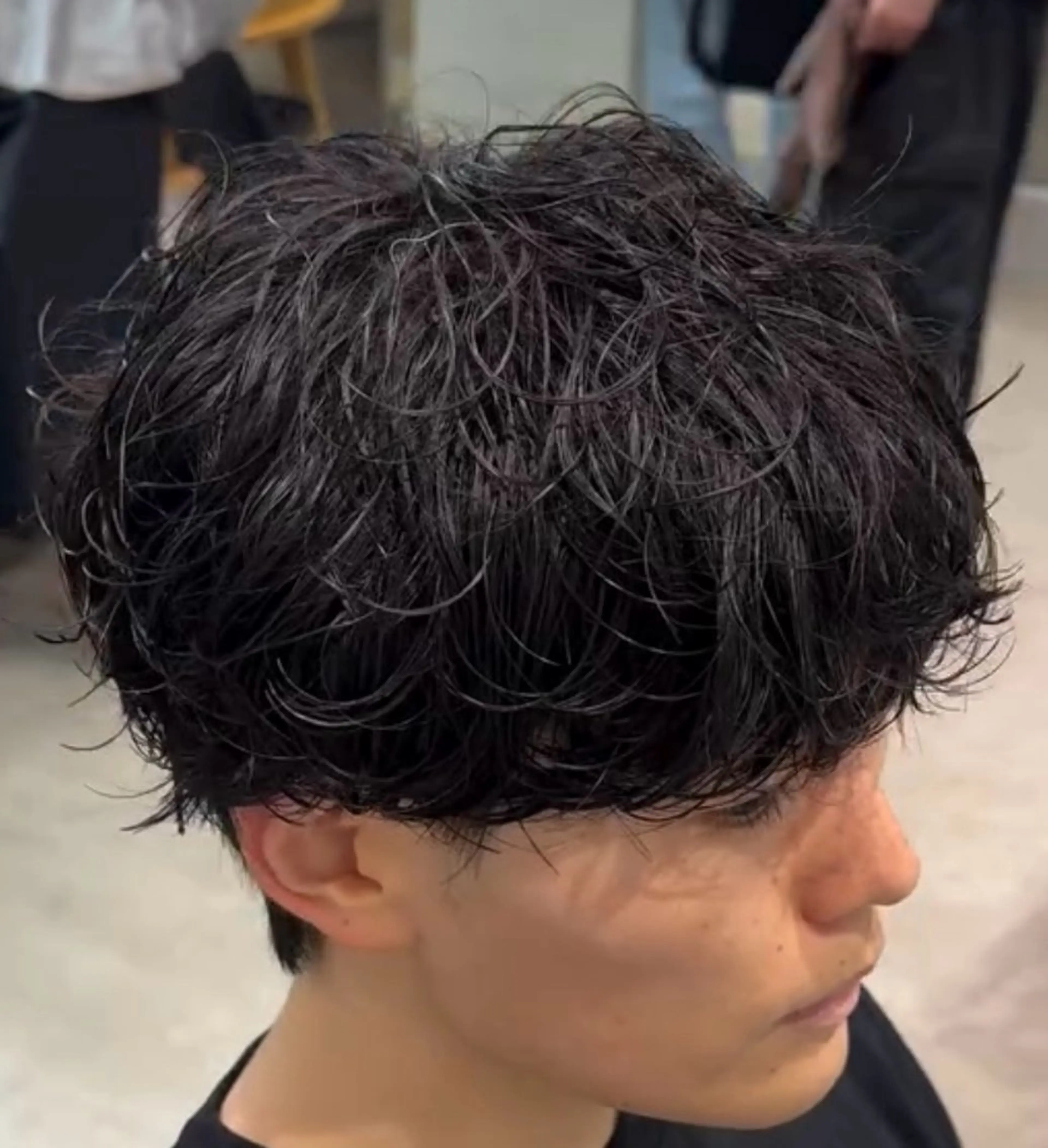 パーマ メンズ マッシュ メンズパーマ ツイストスパイラルパーマ 波巻きパーマ ボブ byfifth 天神 🌀moromiのヘアスタイル