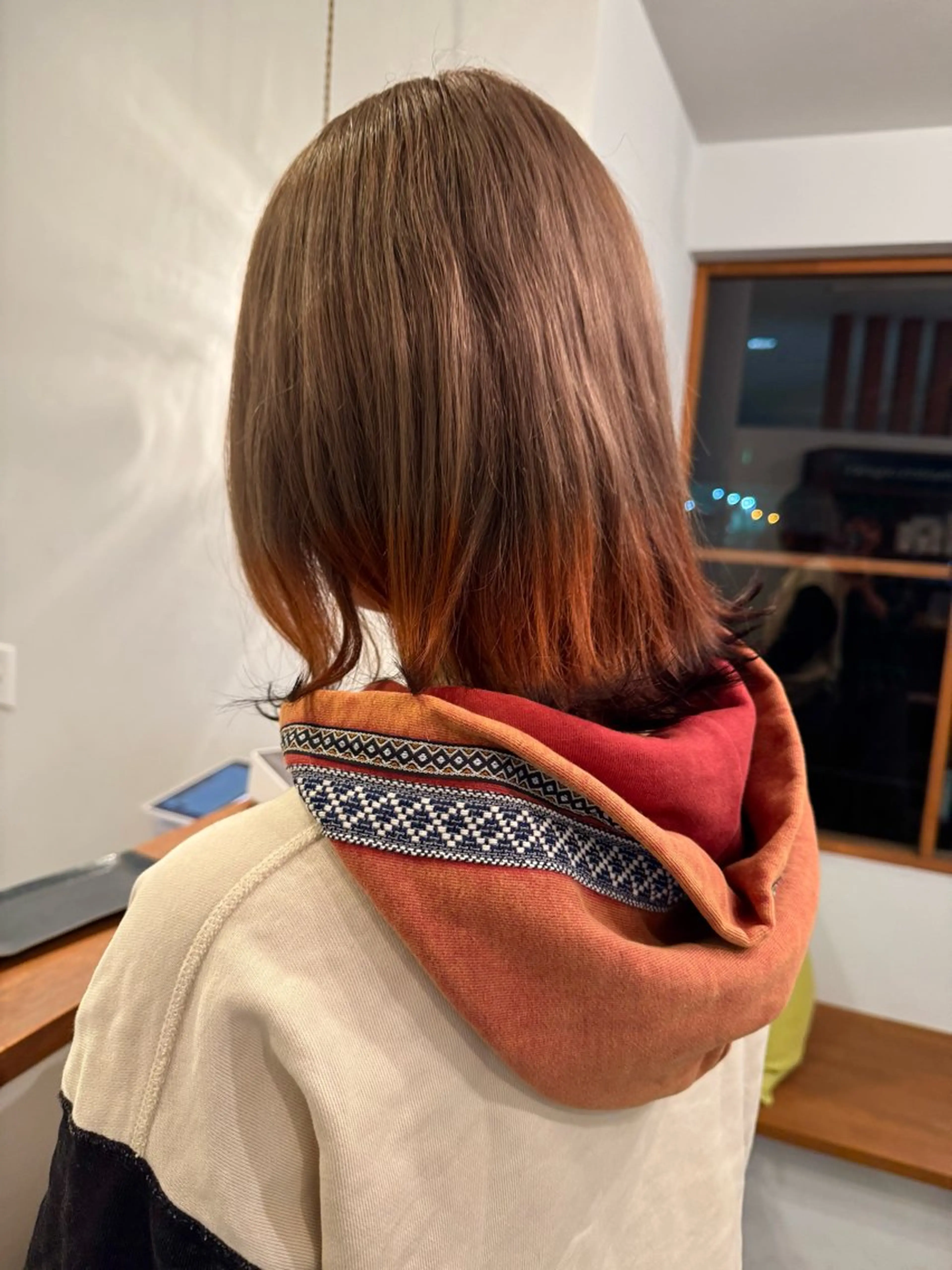 ミディアム カラー 狐カラー 関谷 のぞみのヘアスタイル