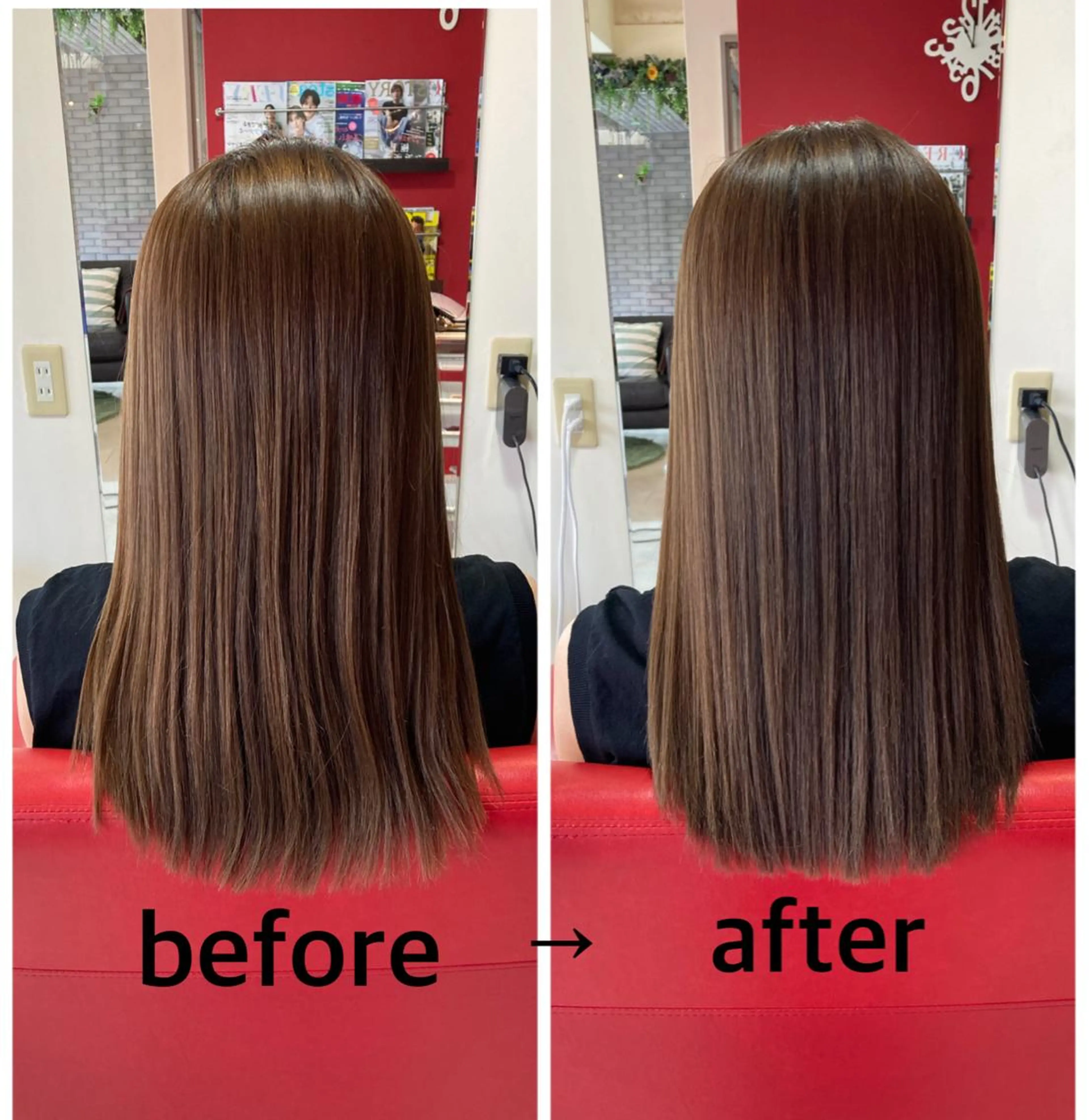 セミロング 縮毛矯正 トリートメント ルーチェ【luce】ヘアリゾート宝塚歌劇前店所属・岸本 友子のヘアスタイル