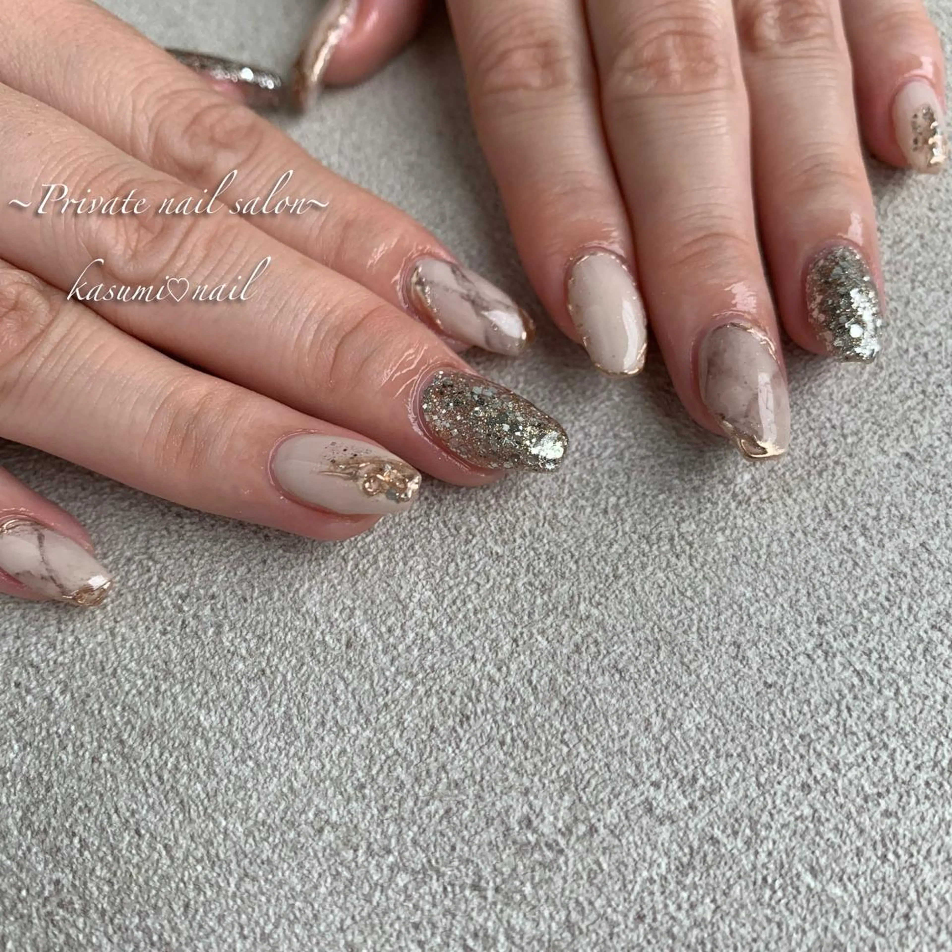 ネイル ラメ(グリッター) マグネットネイル ミラーネイル ニュアンスネイル 冬ネイル KASUMI♡ Nailのネイルデザイン