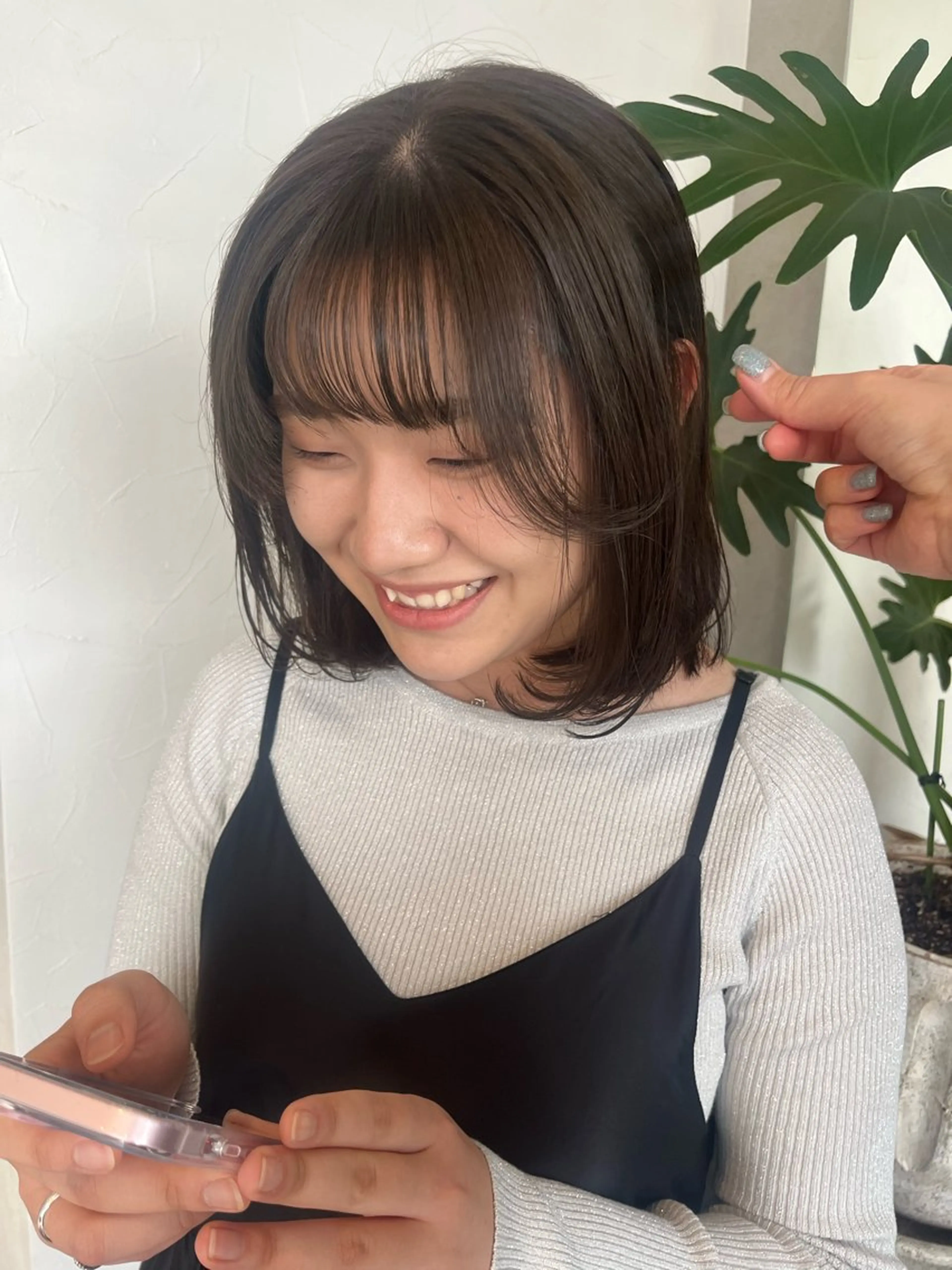 ミディアム カラー 柔らかい艶暖色 レイヤー🫧姫汝のヘアスタイル