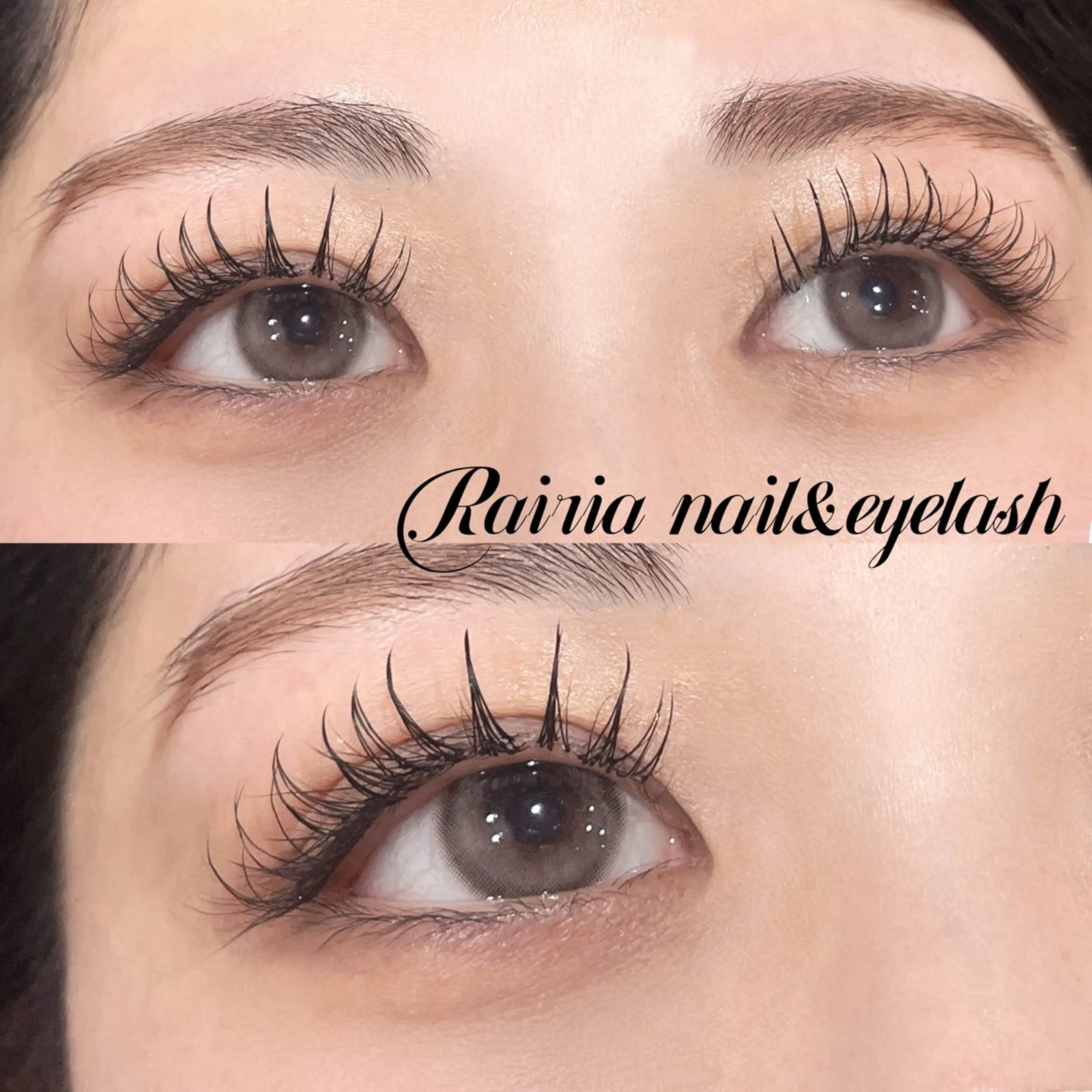 マツエク・マツパ フラットラッシュ 韓国風マツエク パリジェンヌラッシュリフト 下まつげエクステ 一重×まつ毛パーマ マツエク Rairia momoka🎀✨のマツエク・マツパデザイン