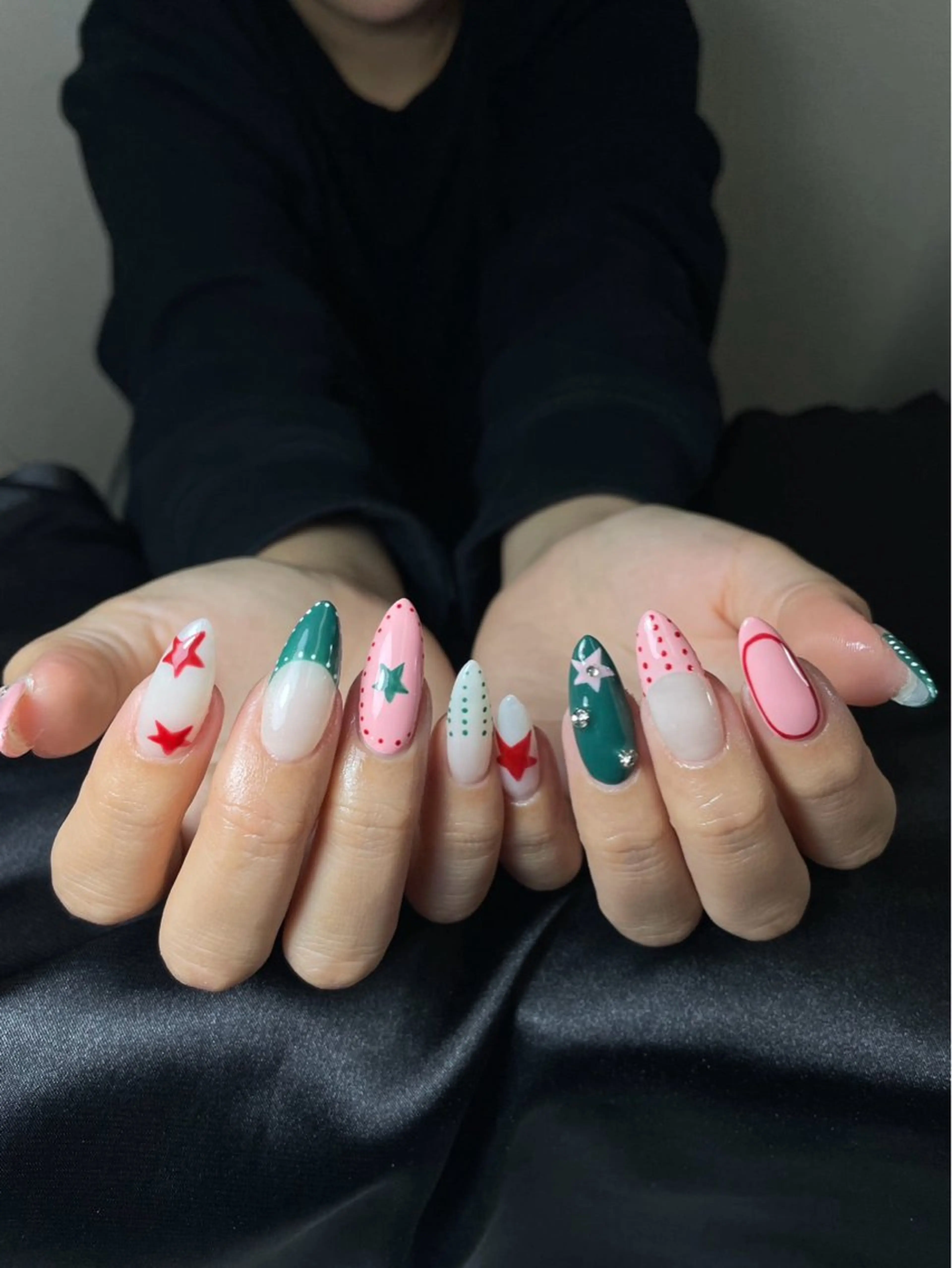 ネイル ブラウン チークネイル 桜ネイル 長さ出し フットネイル ハンドネイル XIINH NAIL SALONのネイルデザイン