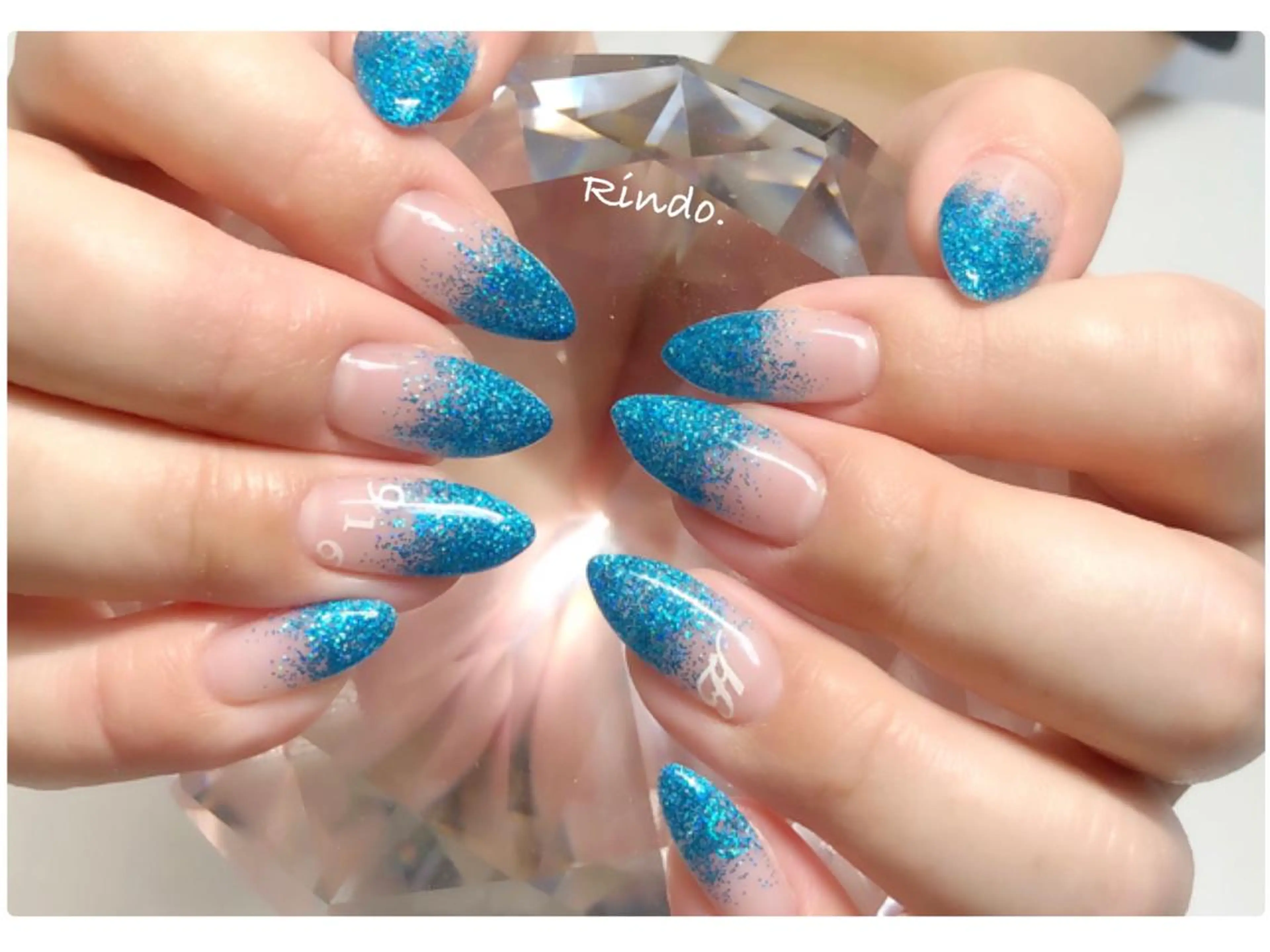 ネイル グラデーション ラメ(グリッター) ラメグラデーション ハンドネイル Rindo.ネイル ♡耳つぼジュエリーのその他イメージ