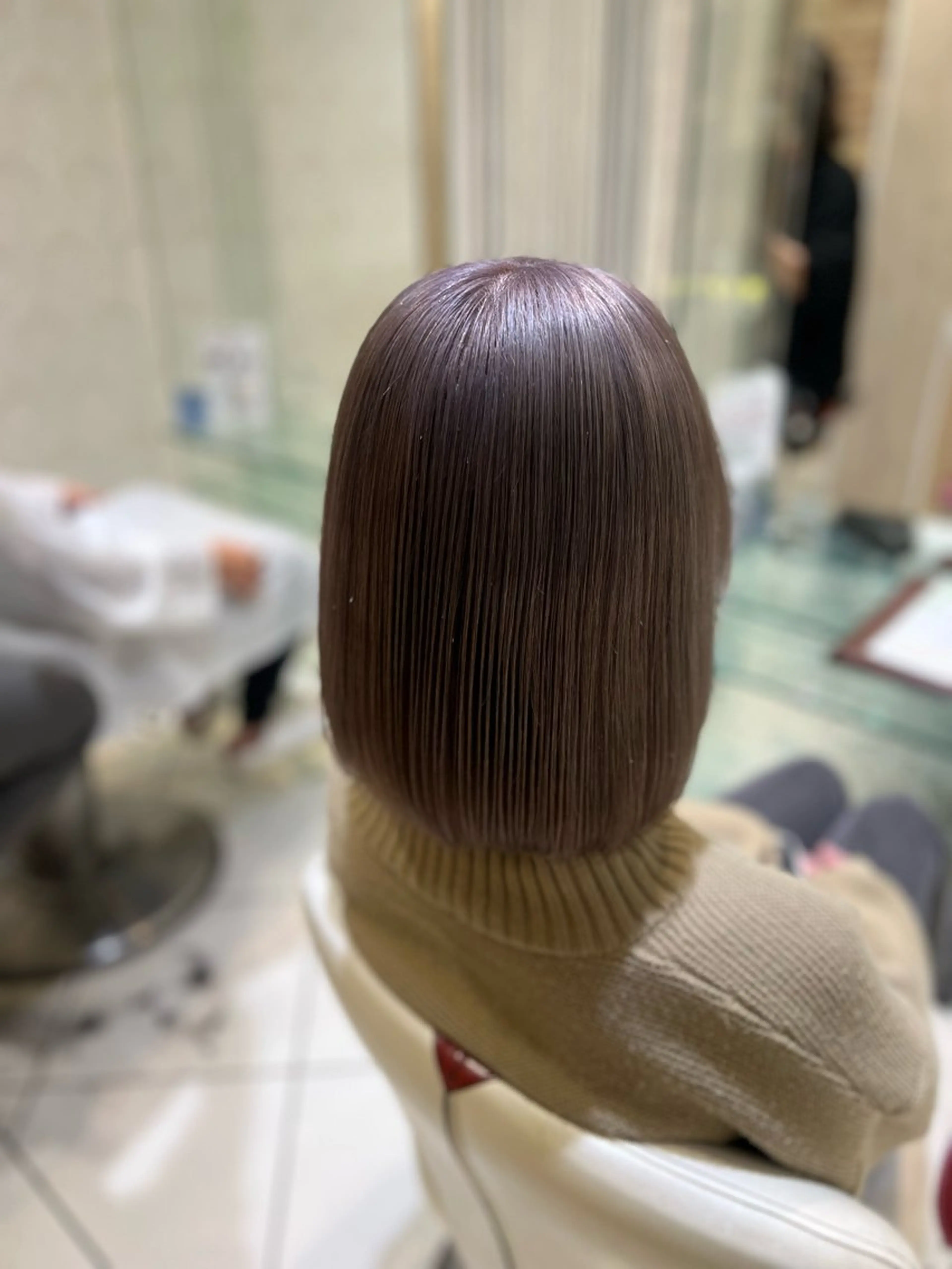 ミディアム カラー バレイヤージュ ブリーチ ケアブリーチ 透明感カラー デザインカラー カット ヘアカラー ボブ/ハイトーン髪質 改善/越谷✨クラモチのヘアスタイル