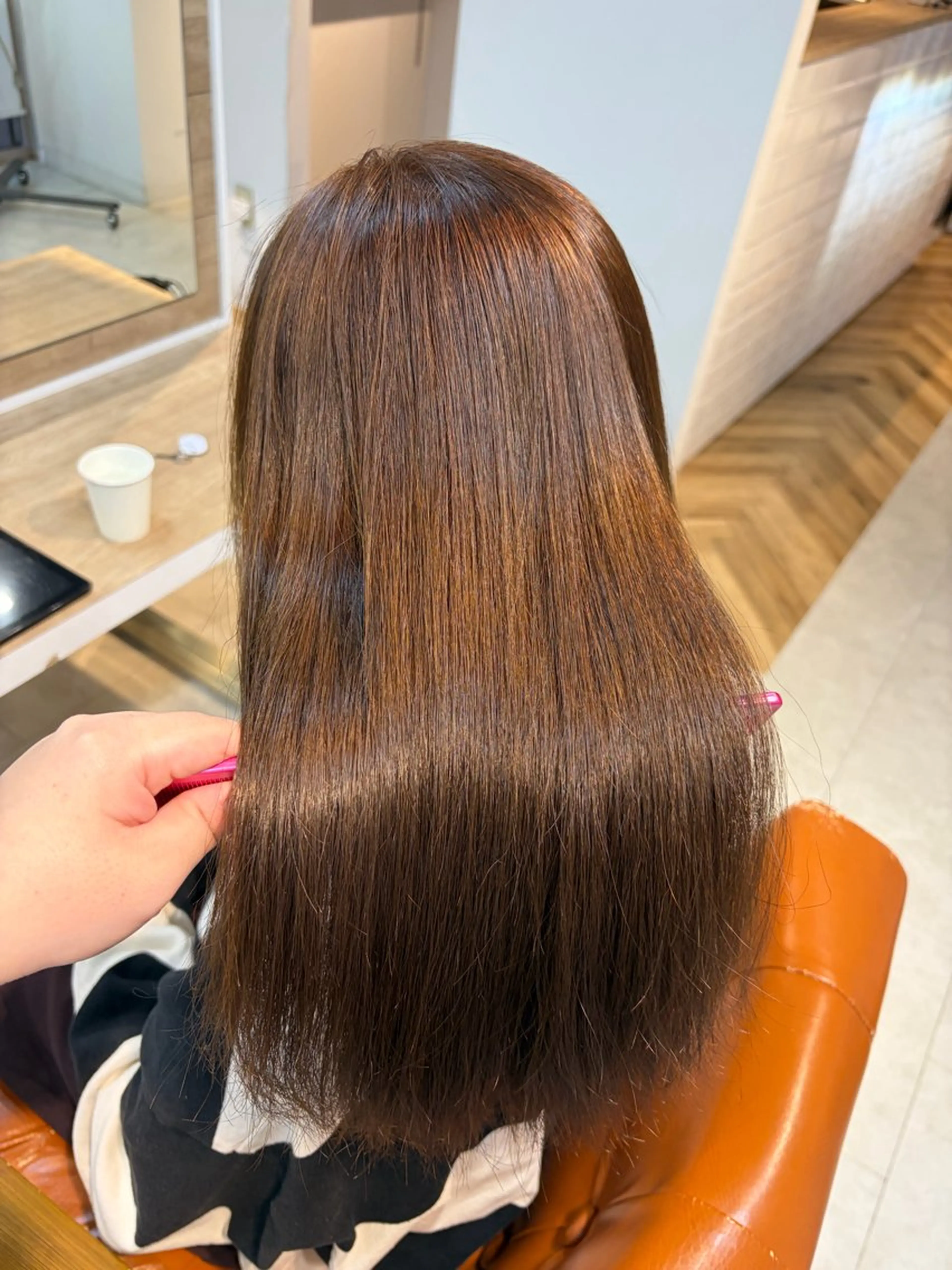 セミロング ヘアカラー トリートメント 緑区/艶髪 🦋柿下のヘアスタイル