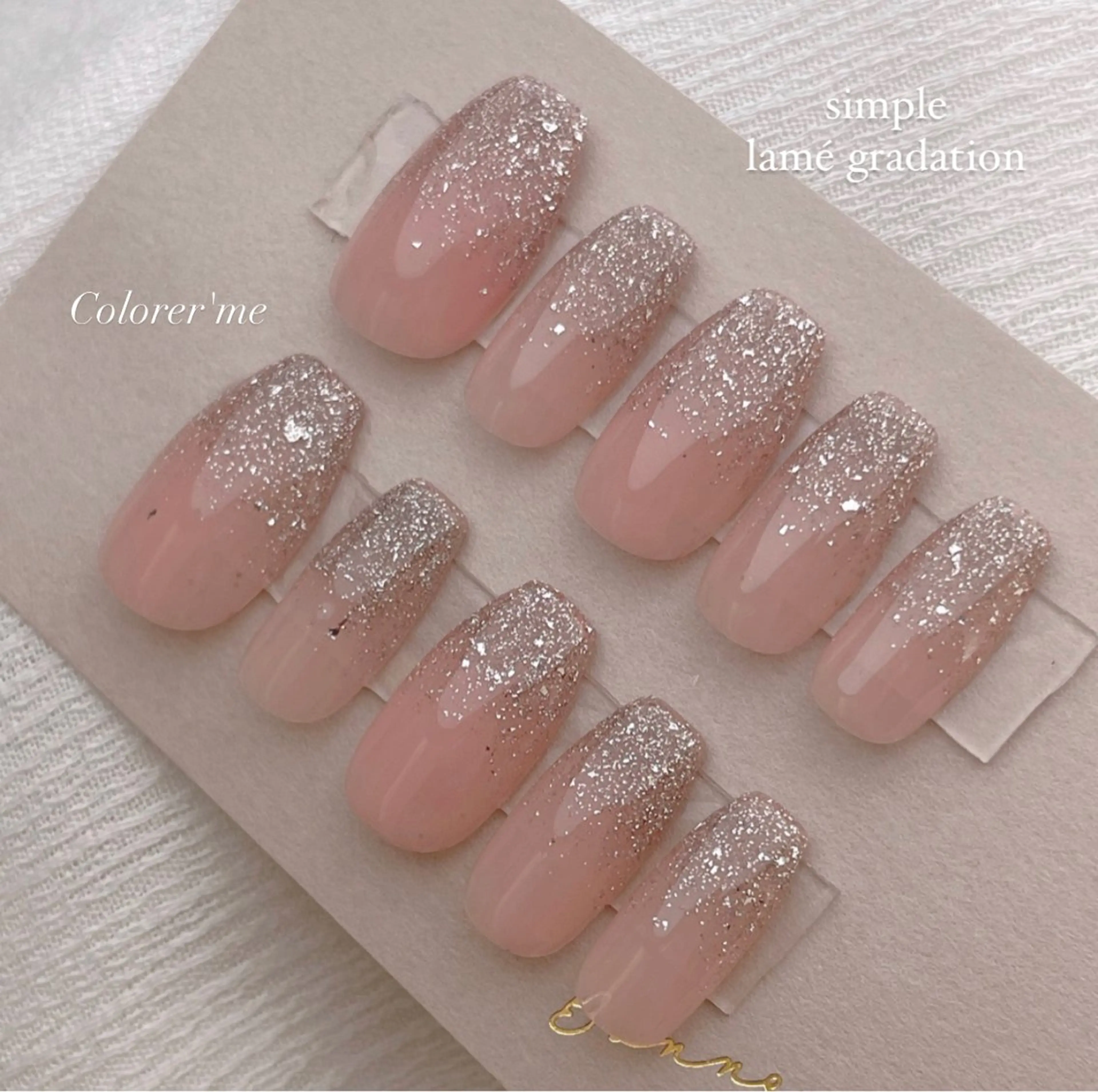 ネイル グラデーション ラメ(グリッター) ラメグラデーション シンプルネイル Colorer'me クロレミーのネイルデザイン
