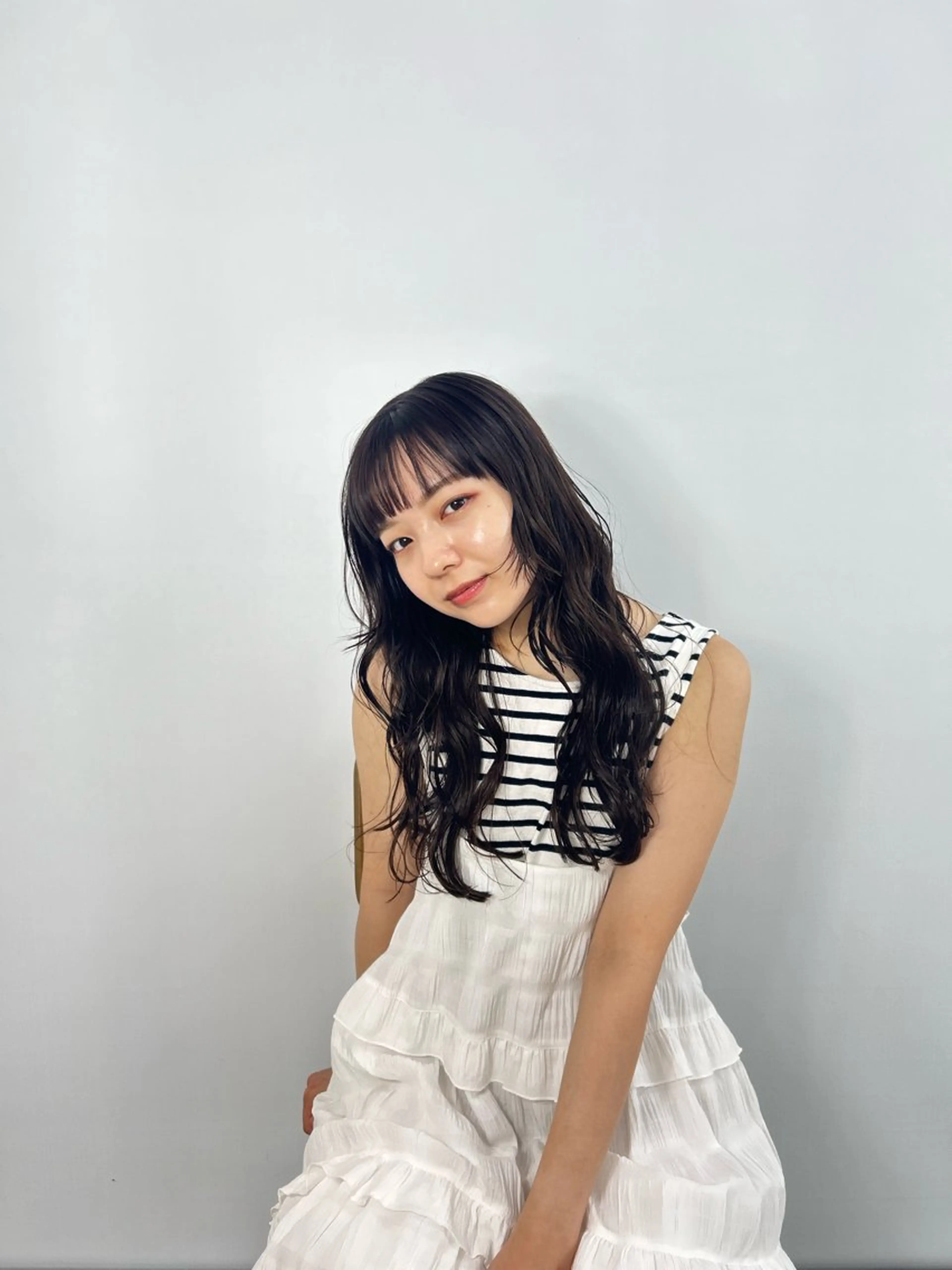 ロング カラー パーマ チアキ ジュリのヘアスタイル