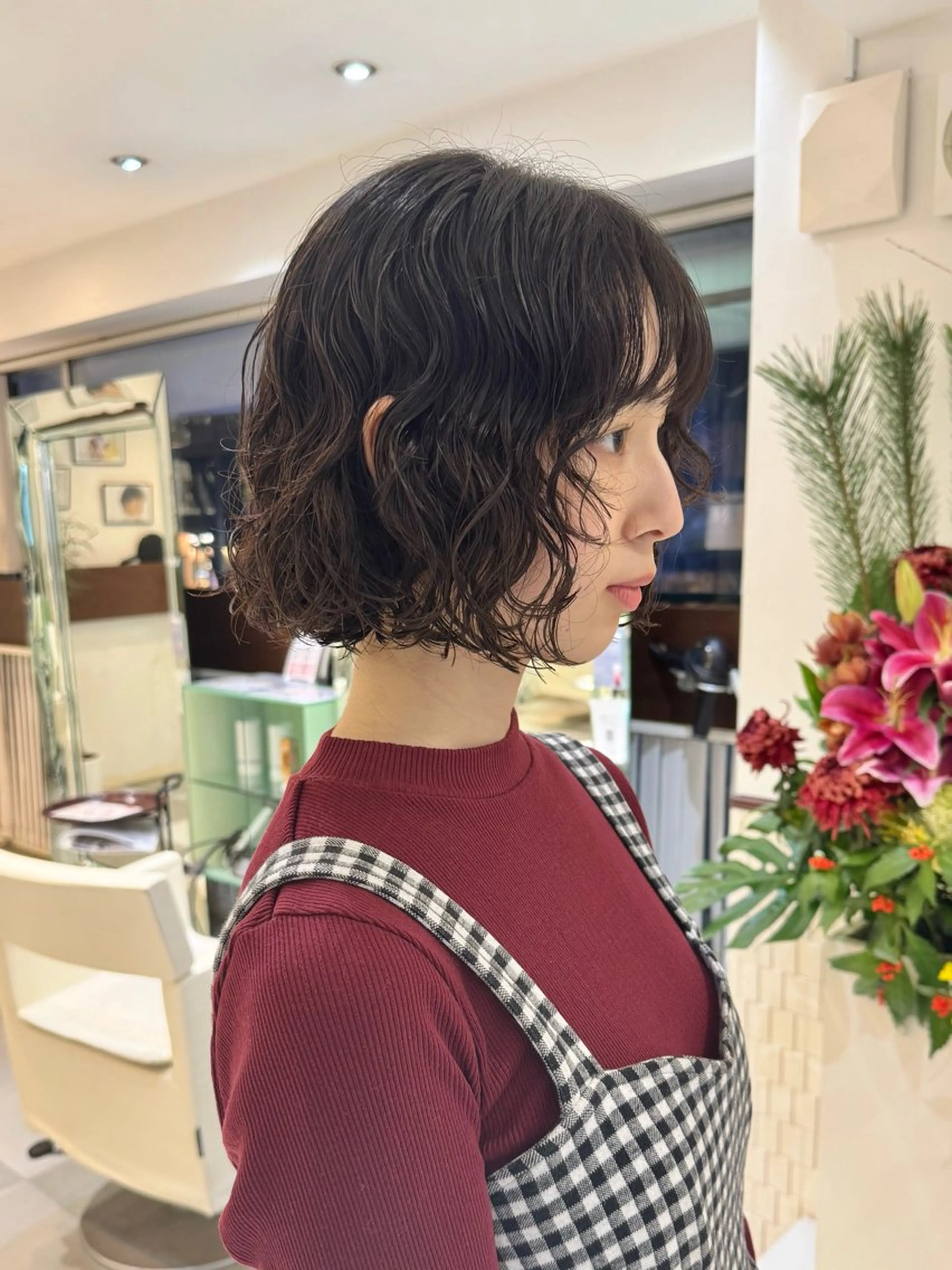 ショート パーマ ショートボブ ボブ ショートヘア カット パーマ トリートメント デジタルパーマ 🌀ボブ　萩原　龍のヘアスタイル