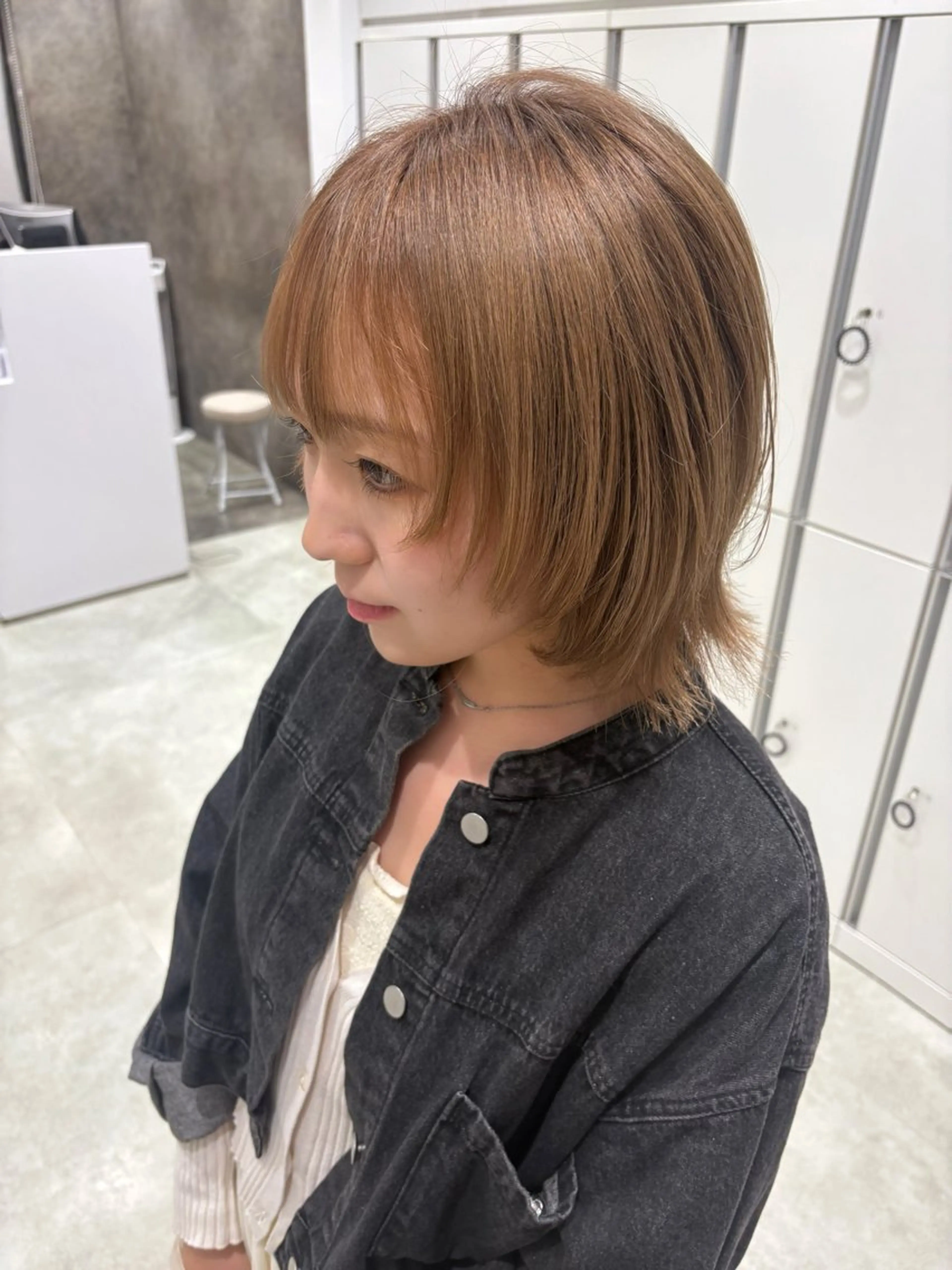 ショート カラー ボブレイヤー ボブ 顔まわりレイヤー 顔周りカット 韓国風ヘア カット ヘアカラー トリートメント ✧HINA✧ 韓国風/レイヤーのヘアスタイル