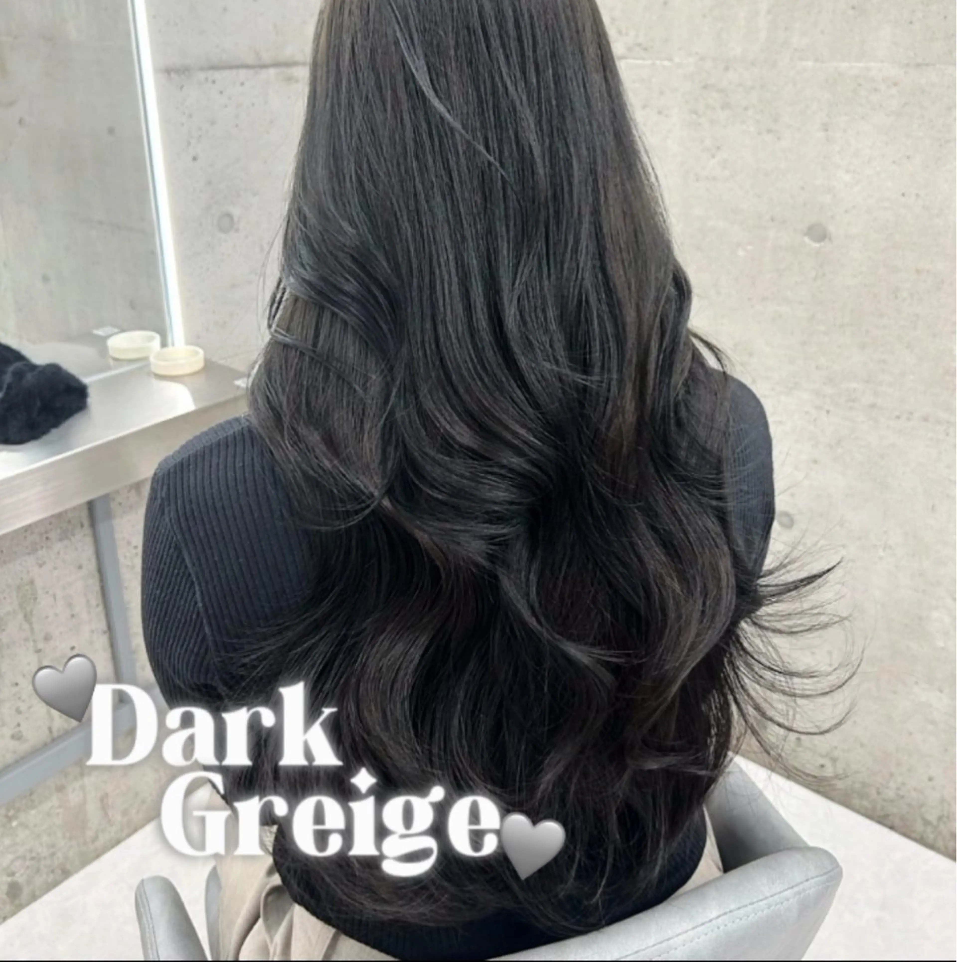 ロング カラー グレージュ ヘアカラー ワンカラー/レイヤー 🩷モエのヘアスタイル