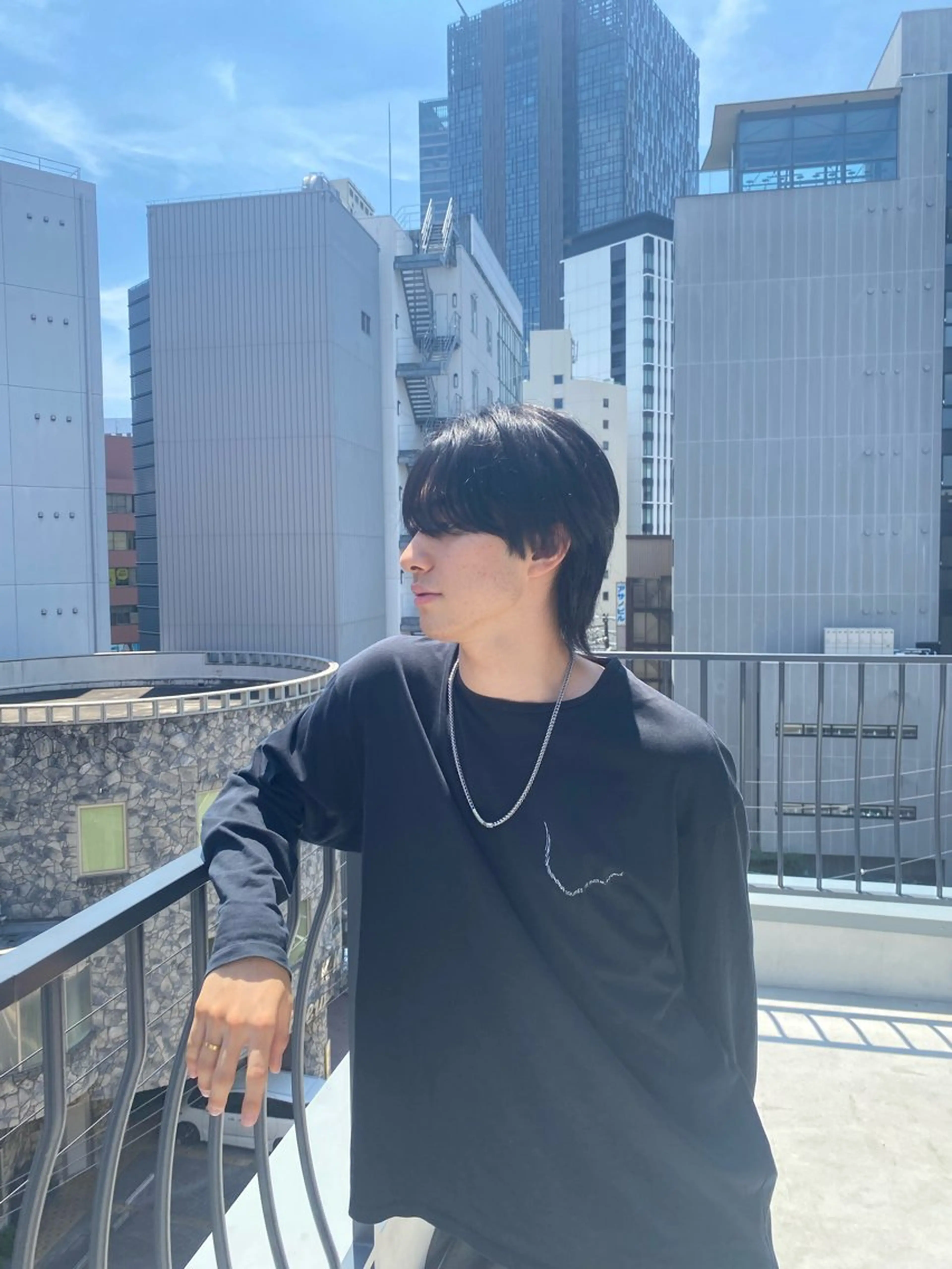 ミディアム カラー メンズ メンズウルフカット ウルフカット メンズ特化酒井翔太 /メンズカット/名駅のヘアスタイル