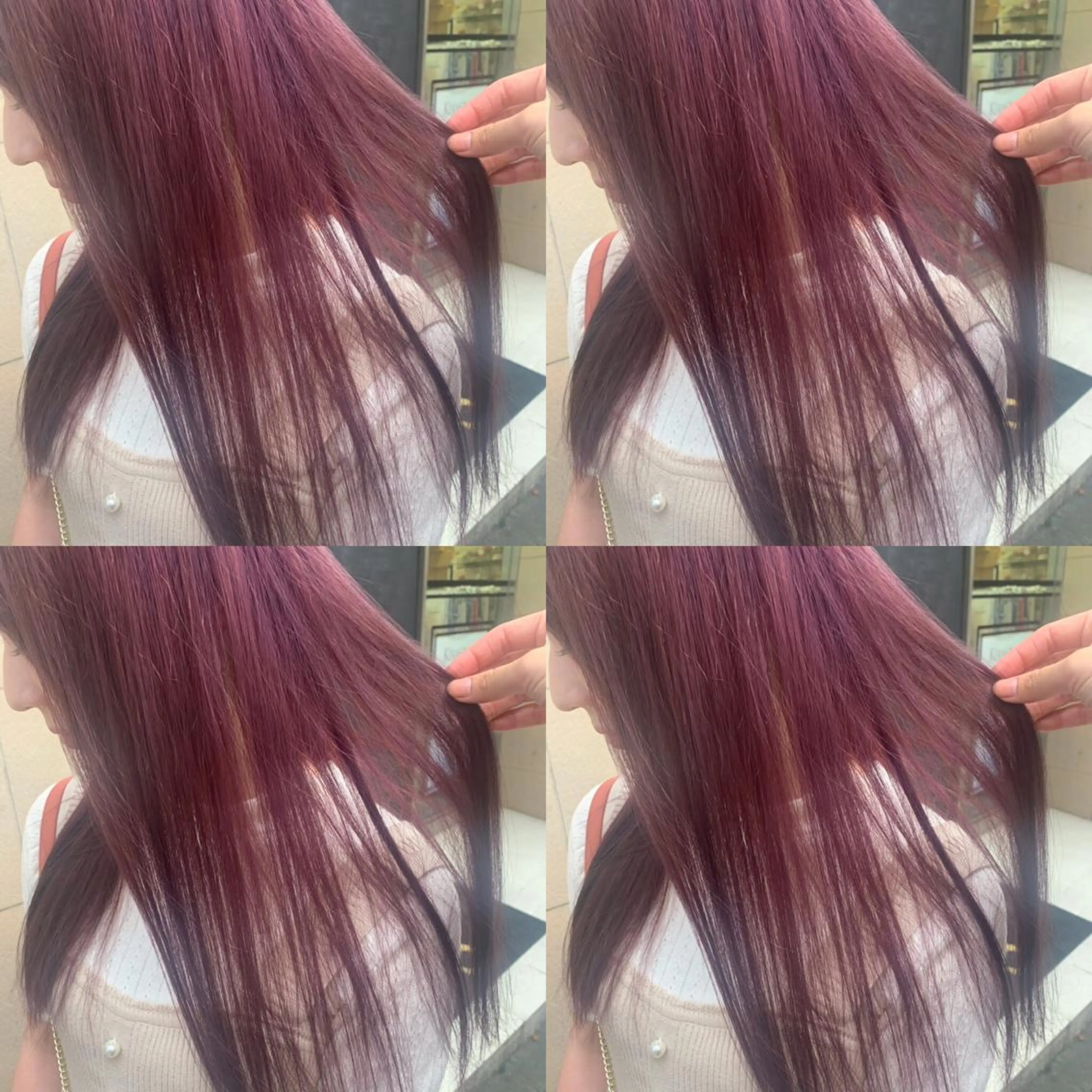 ロング カラー ピンクカラー バイオレットカラー カット ヘアカラー トリートメント ヘアセット Happiness所属・🌻Insta指名 NO.1🌻Shoのヘアスタイル