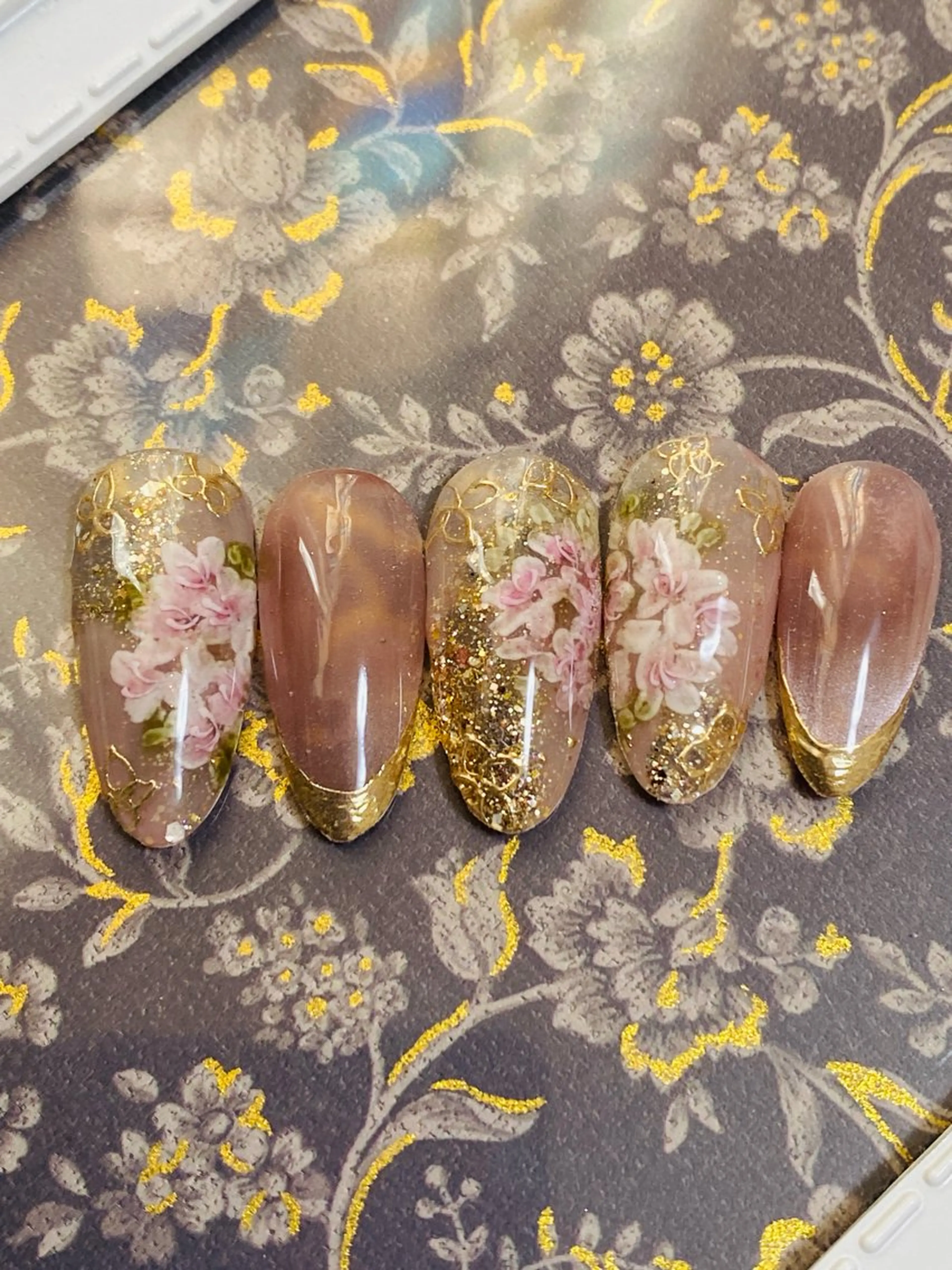 ネイル フラワーネイル 春ネイル 自宅ネイルサロン ♦️nuance♦️のネイルデザイン