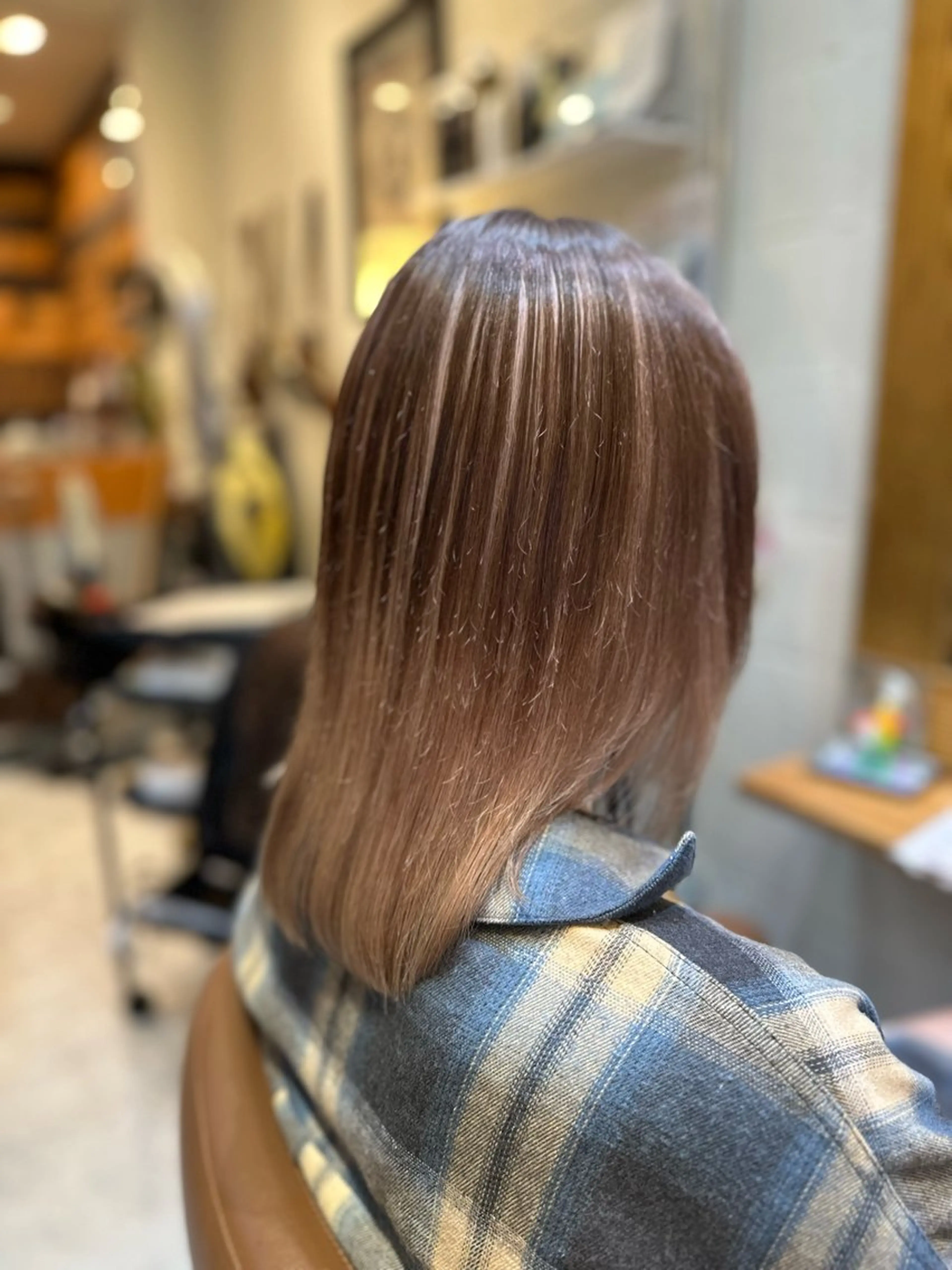 ミディアム カラー 青石 ちゃおのヘアスタイル