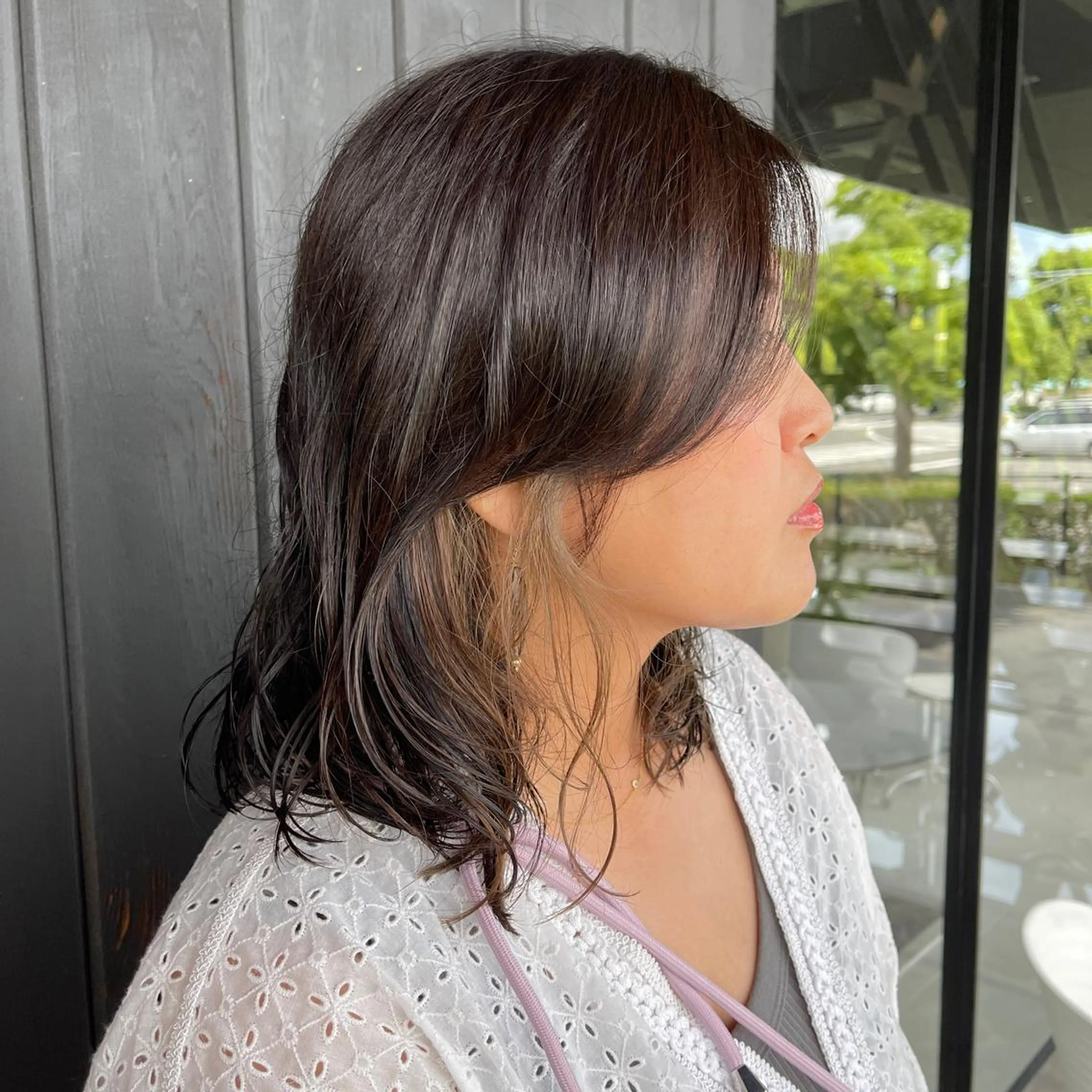 ミディアム カット ヘアカラー 三好 達也のヘアスタイル