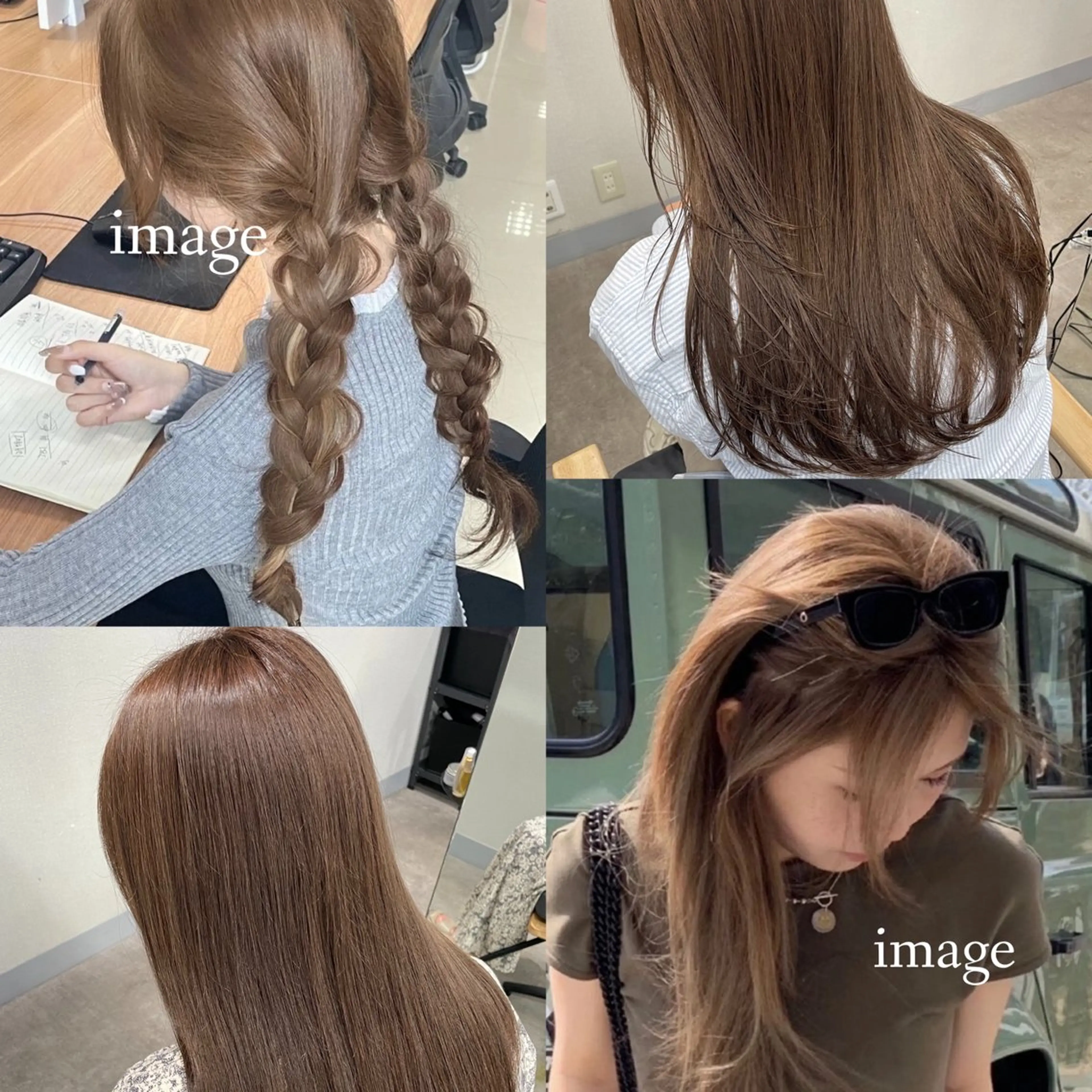 ロング カラー ヘアカラー トリートメント ヘッドスパ レイヤーカット 韓国ヘアayameのヘアスタイル