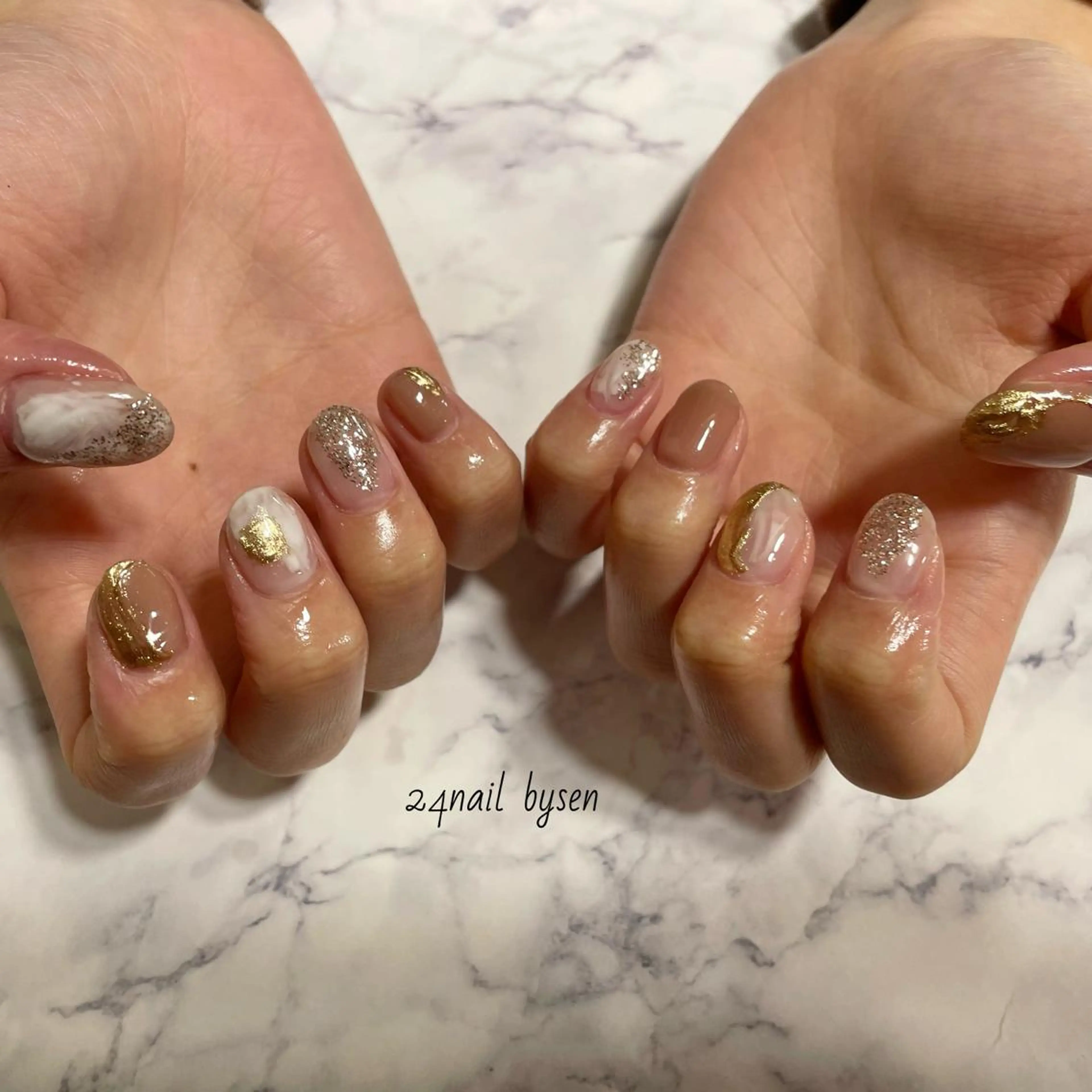 ネイル ラメ(グリッター) 持ち込み Atelier by 24nail/Ayaのネイルデザイン