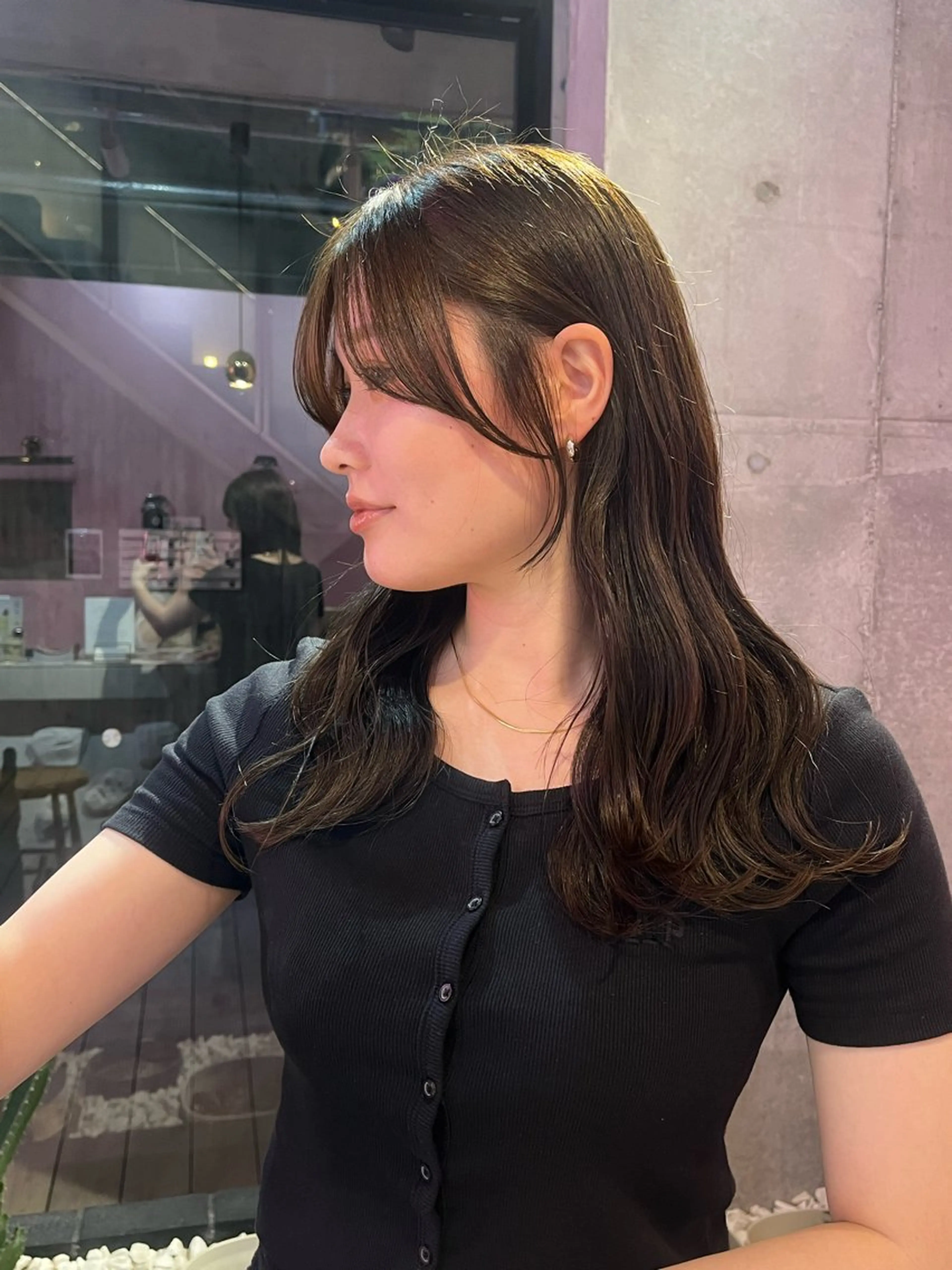 セミロング カラー 艶感透明感カラー🤍 hinaのヘアスタイル