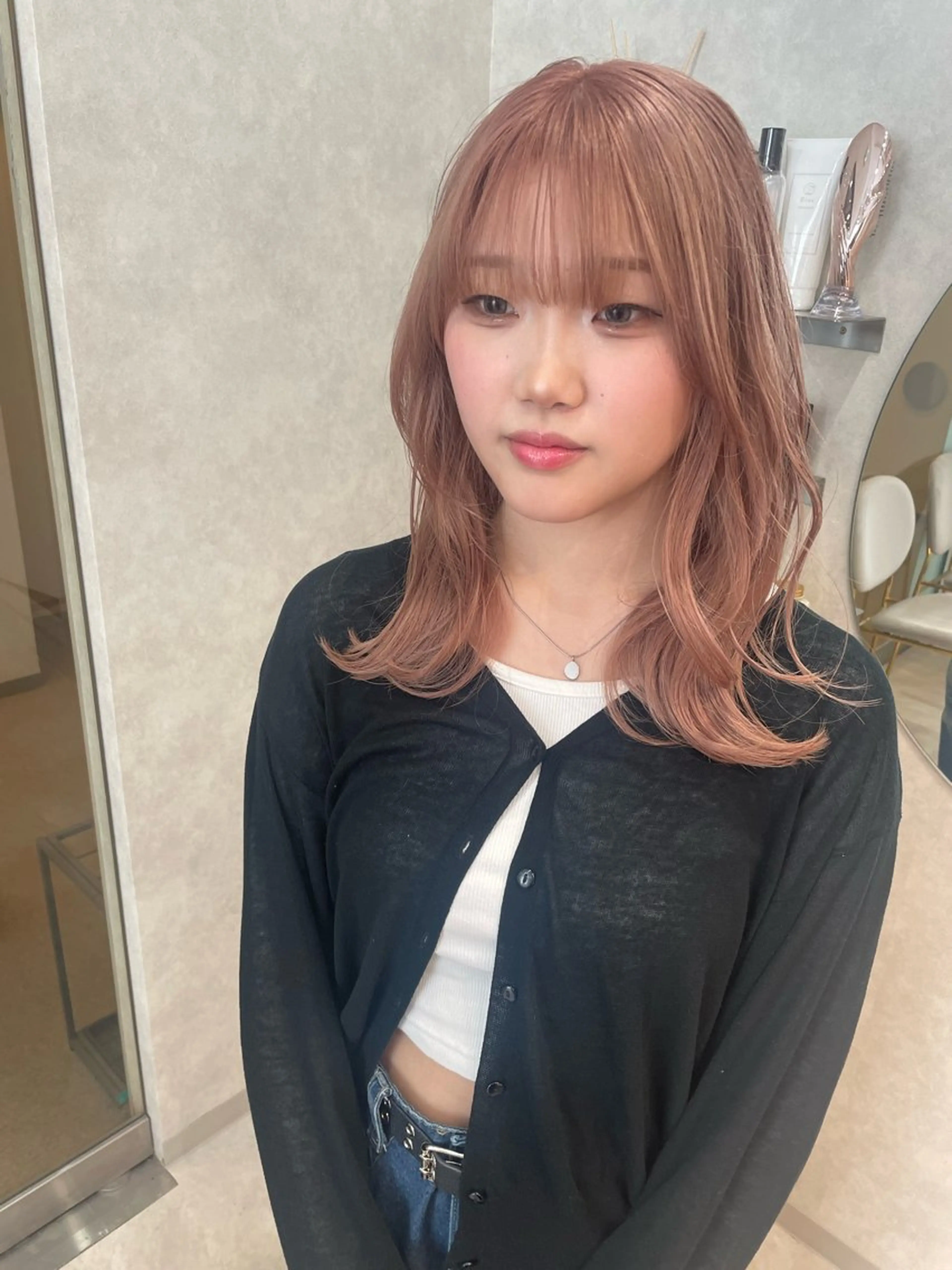 ミディアム カラー バレイヤージュ 透明感カラー ダブルカラー グラデーションカラー ハイライトカラー ヘアカラー 髪質改善/レイヤー 本田拓也のヘアスタイル