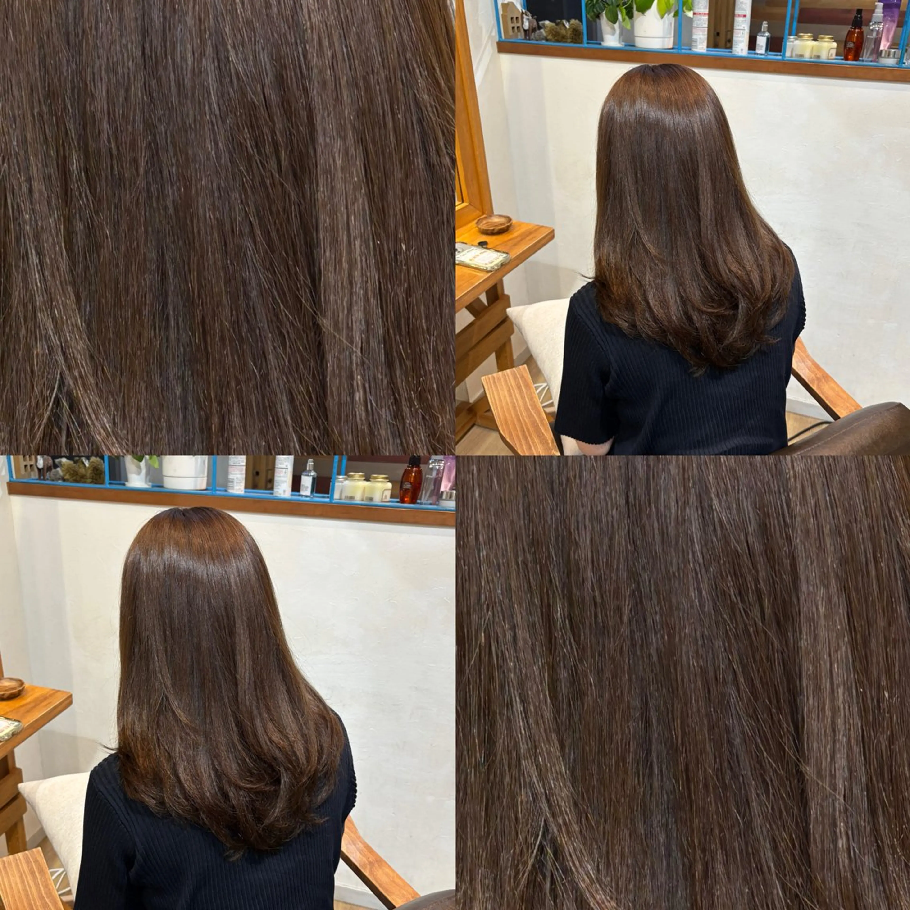 ロング カラー 透明感カラー グレージュ ヘアカラー トリートメント RINNO🌷透明感 カラー/縮毛矯正のヘアスタイル