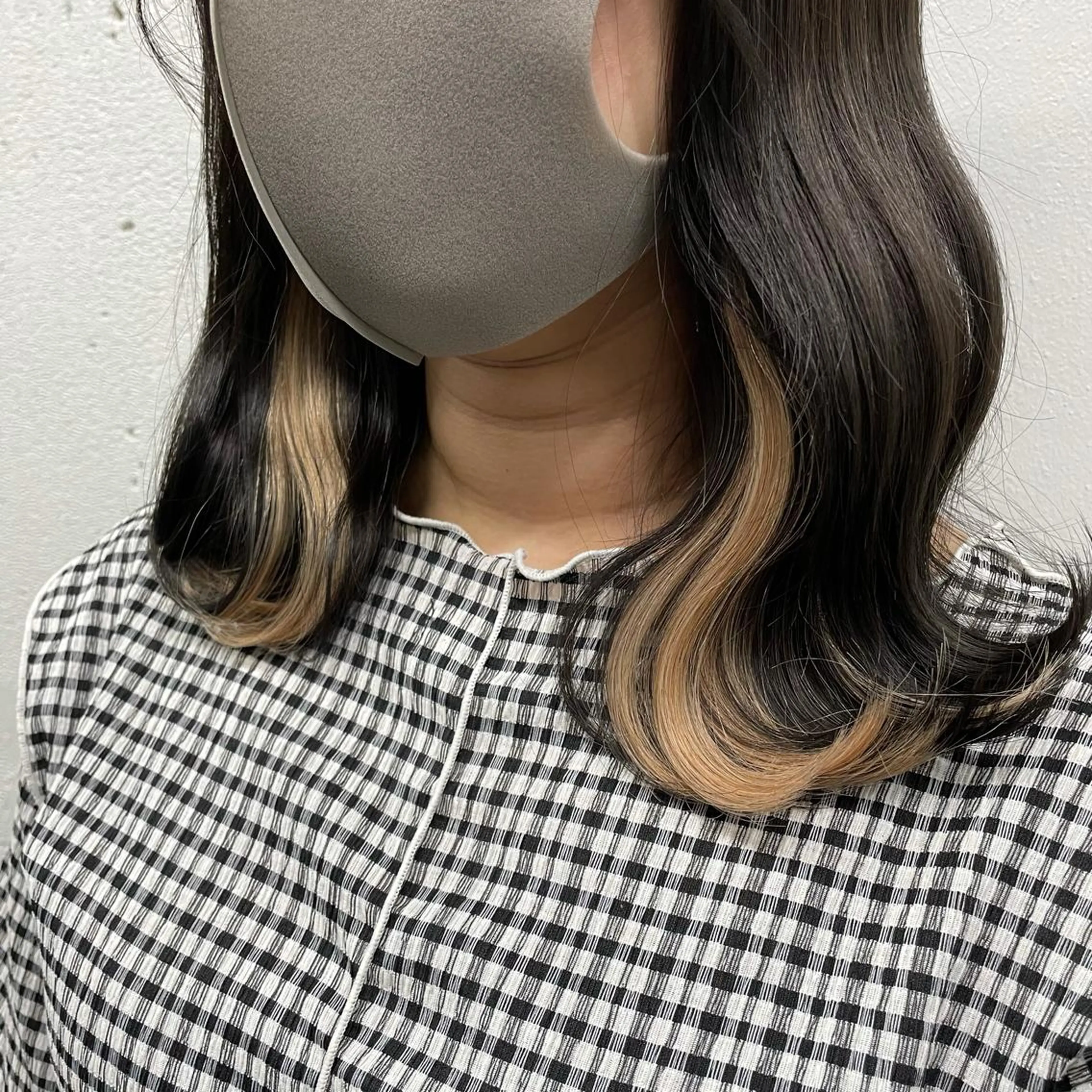 ミディアム カラー シールエクステ バレイヤージュ ミストバング ダブルカラー  フェイスフレーミング ヘアカラー エクステ 🧡艶髪ちゅるん髪 🫧🧡YUKI❄️のヘアスタイル