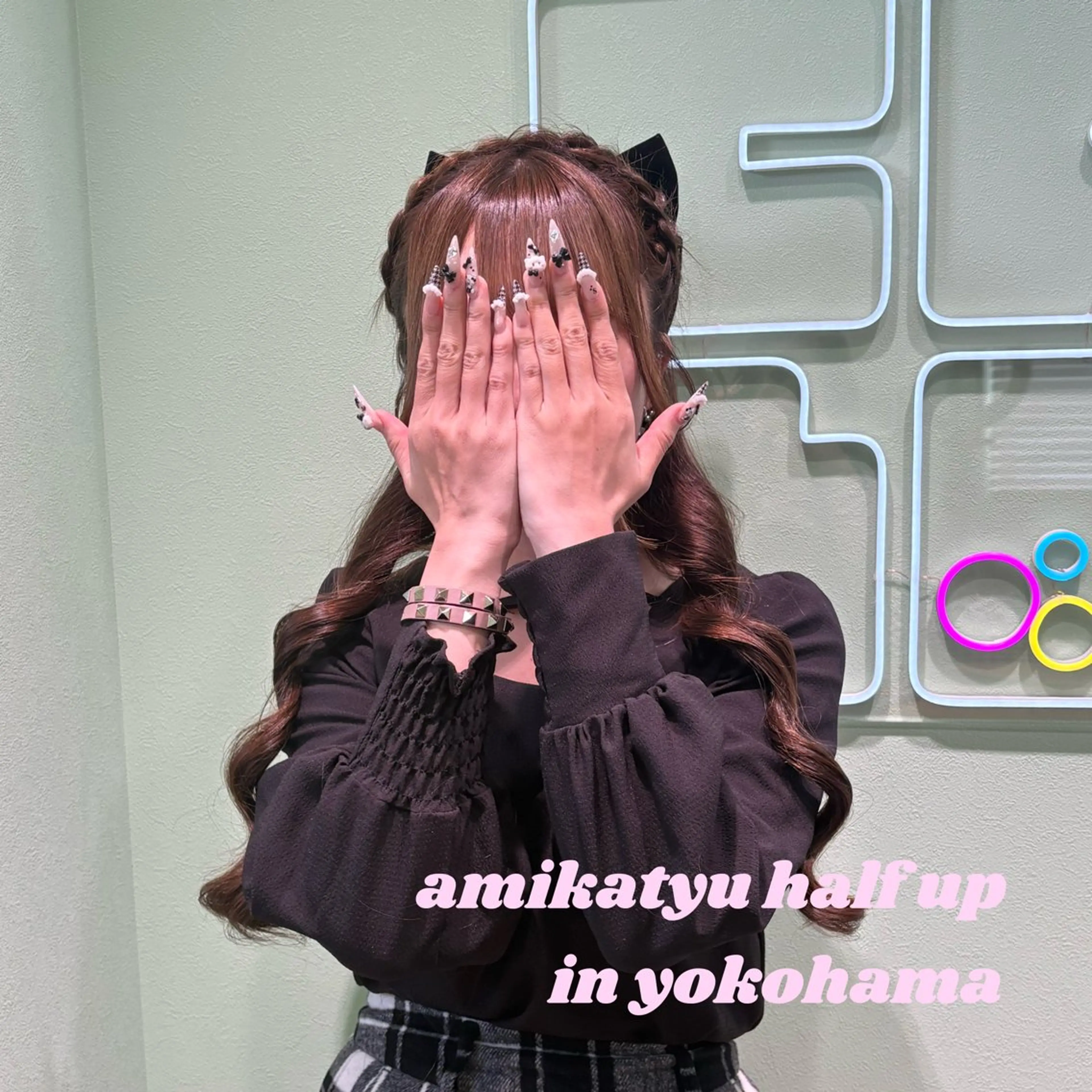 ヘアアレンジ ハーフアップ ヘアセット 🎼艶感カラー ヘアメ たま🎀のヘアスタイル