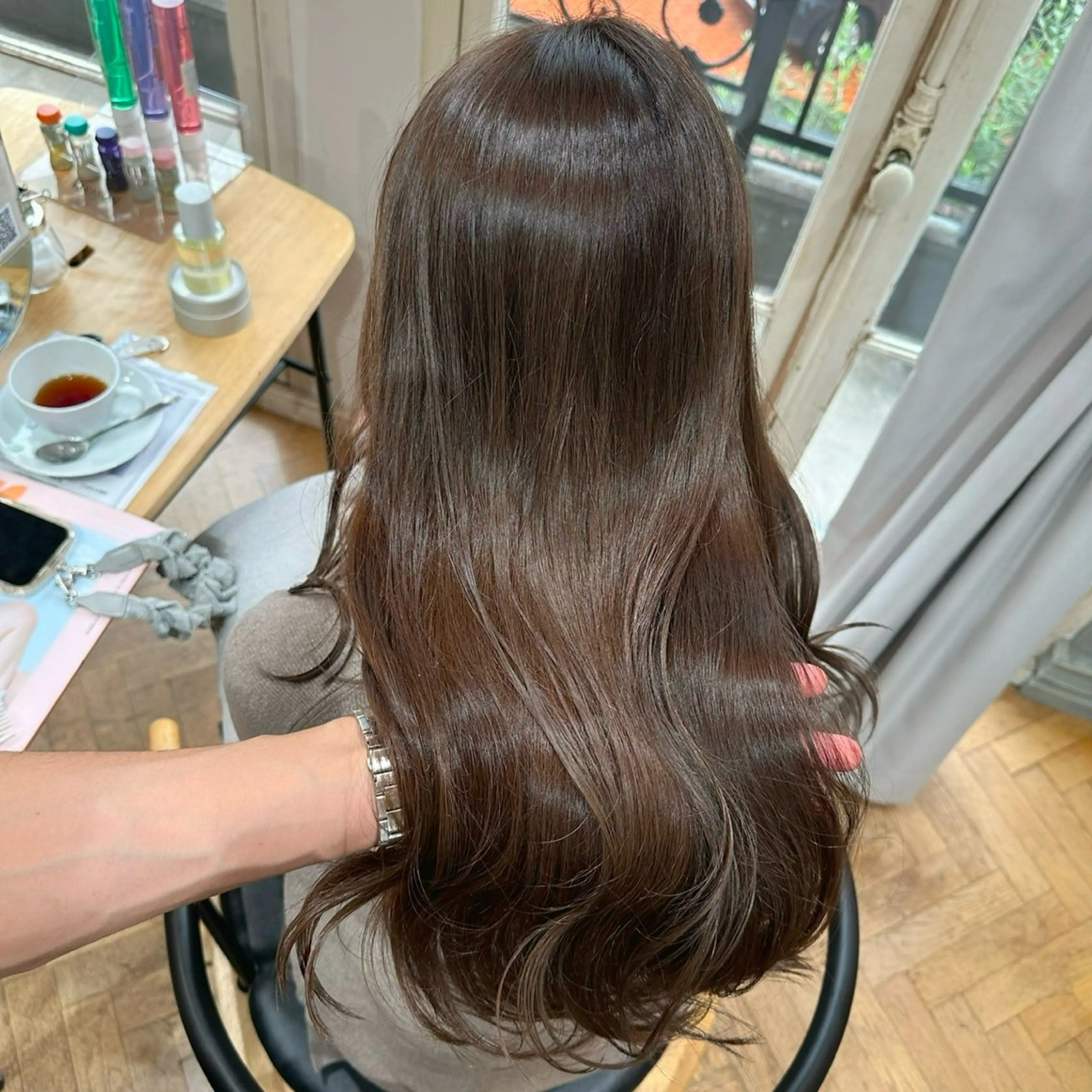 ロング メンズ縮毛矯正 ニュアンスパーマのヘアスタイル