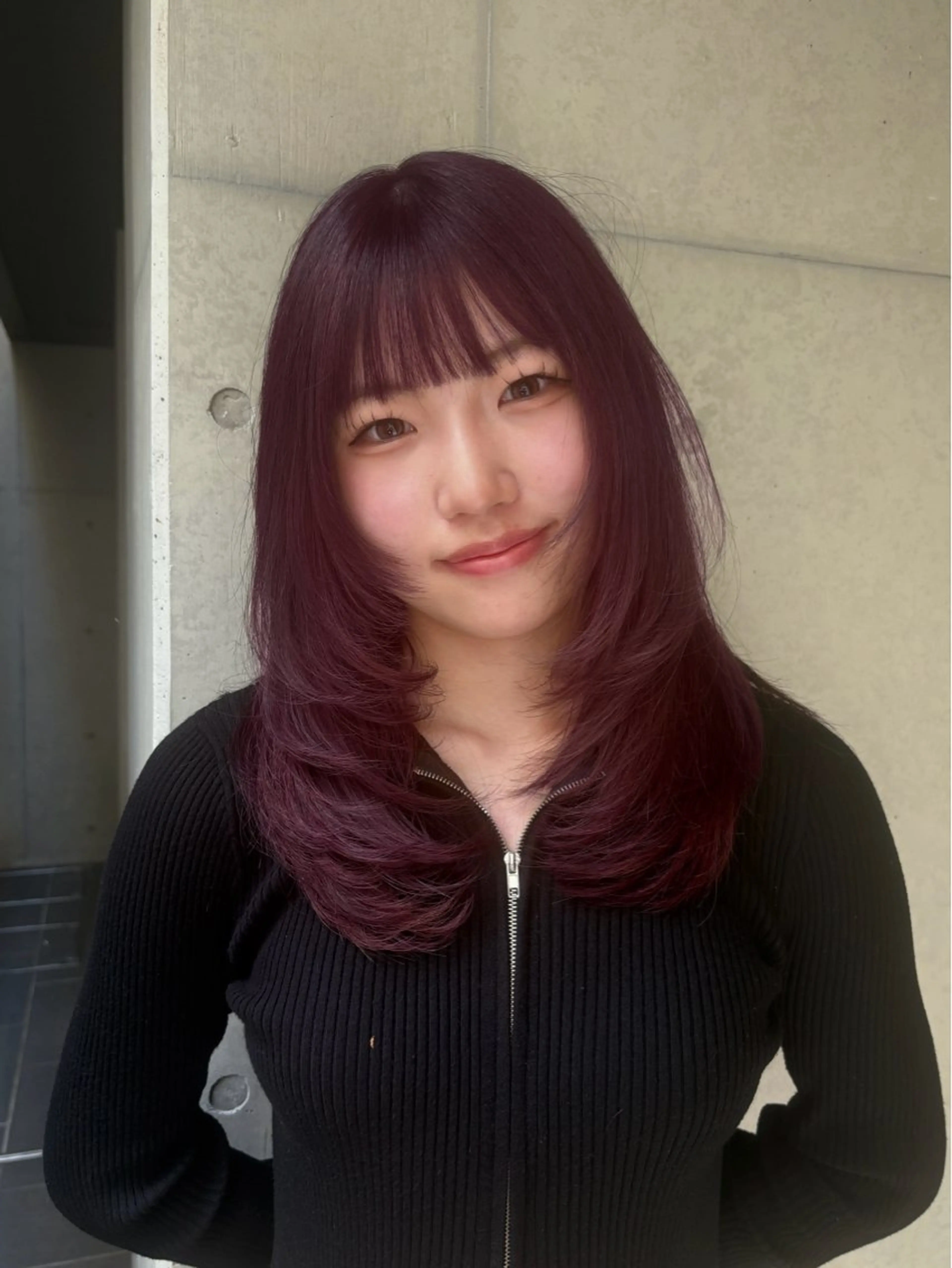 セミロング カラー カット ヘアカラー トリートメント 韓国ヘア/wカラー レイヤー/RIN🎀のヘアスタイル