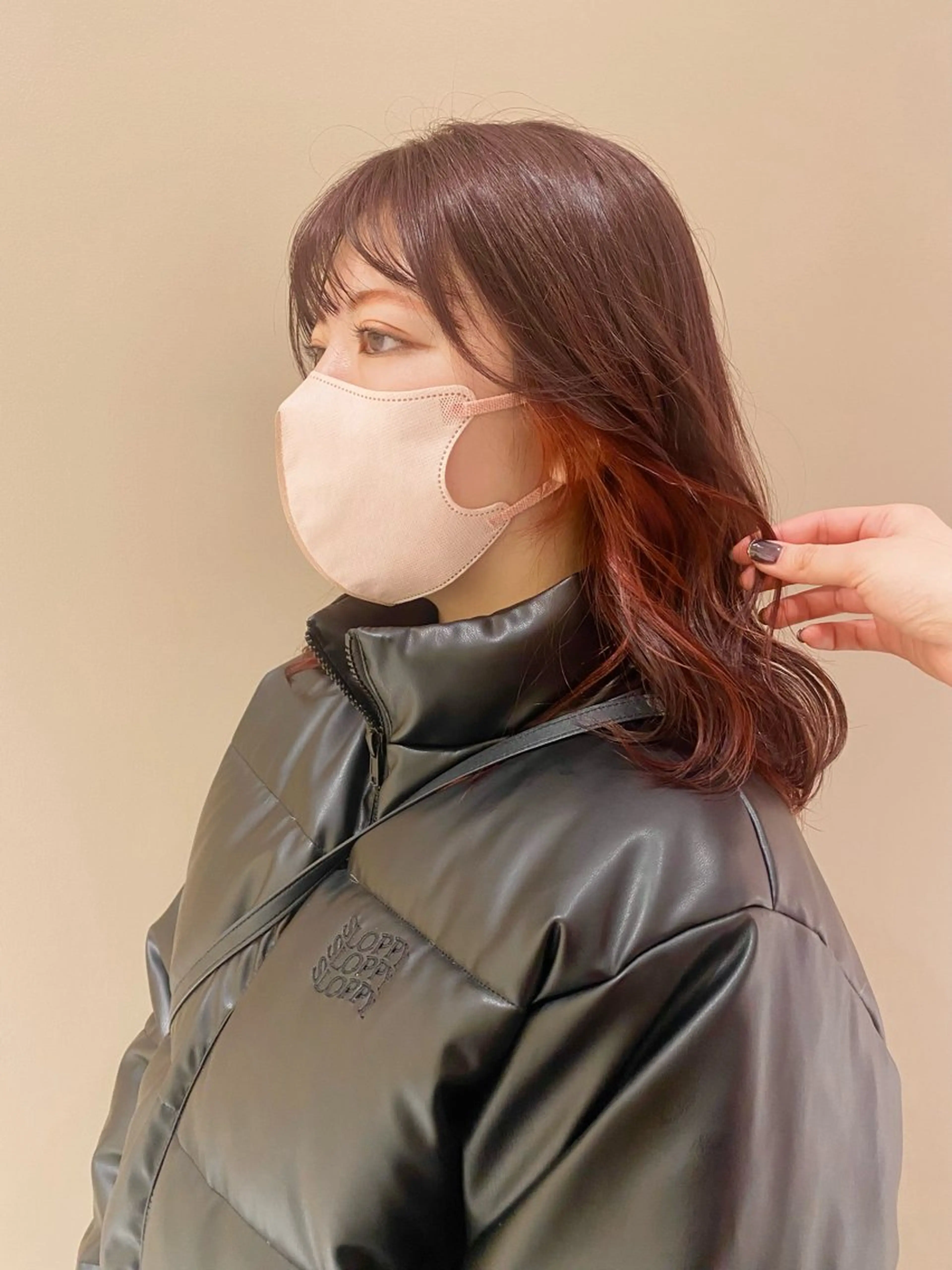 ミディアム カラー ベージュ/アレンジ /横浜/杉本千夏のヘアスタイル